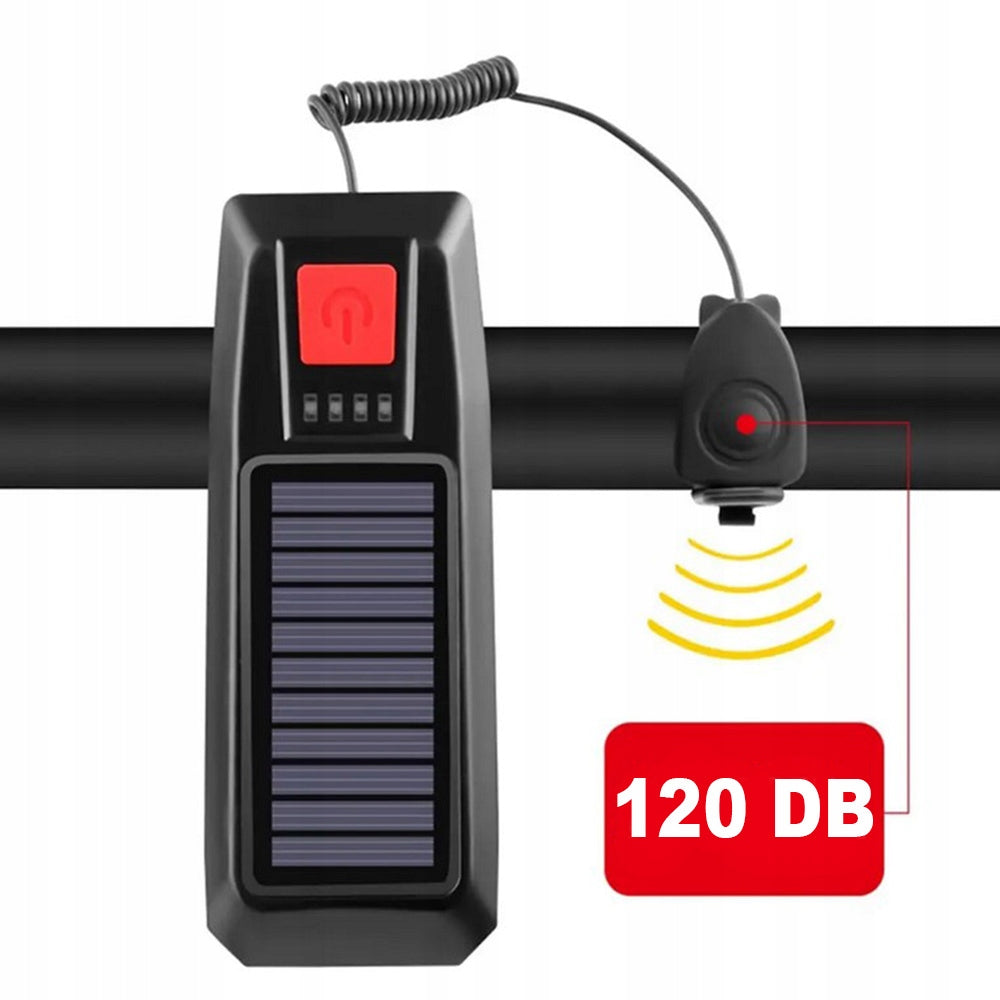 Bicycle Light Front REAR LED for Bike Handlebar Alarm 4in1 Solar Model 6001900