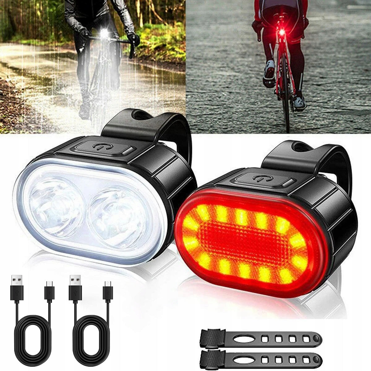 Bicycle Light Front Rear USB Steering Wheel BATTERY PACK