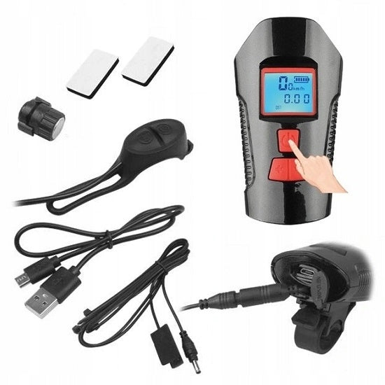 Bicycle Light Front Strong Light Front Rear + Bicycle Counter Horn Manufacturer code 26172