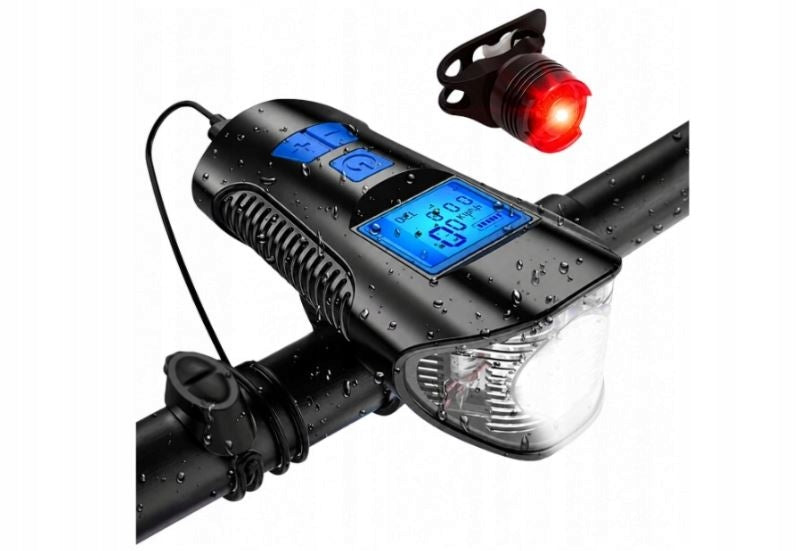 Bicycle Light Front Strong Light Front Rear + Bicycle Counter Horn Packaging status original
