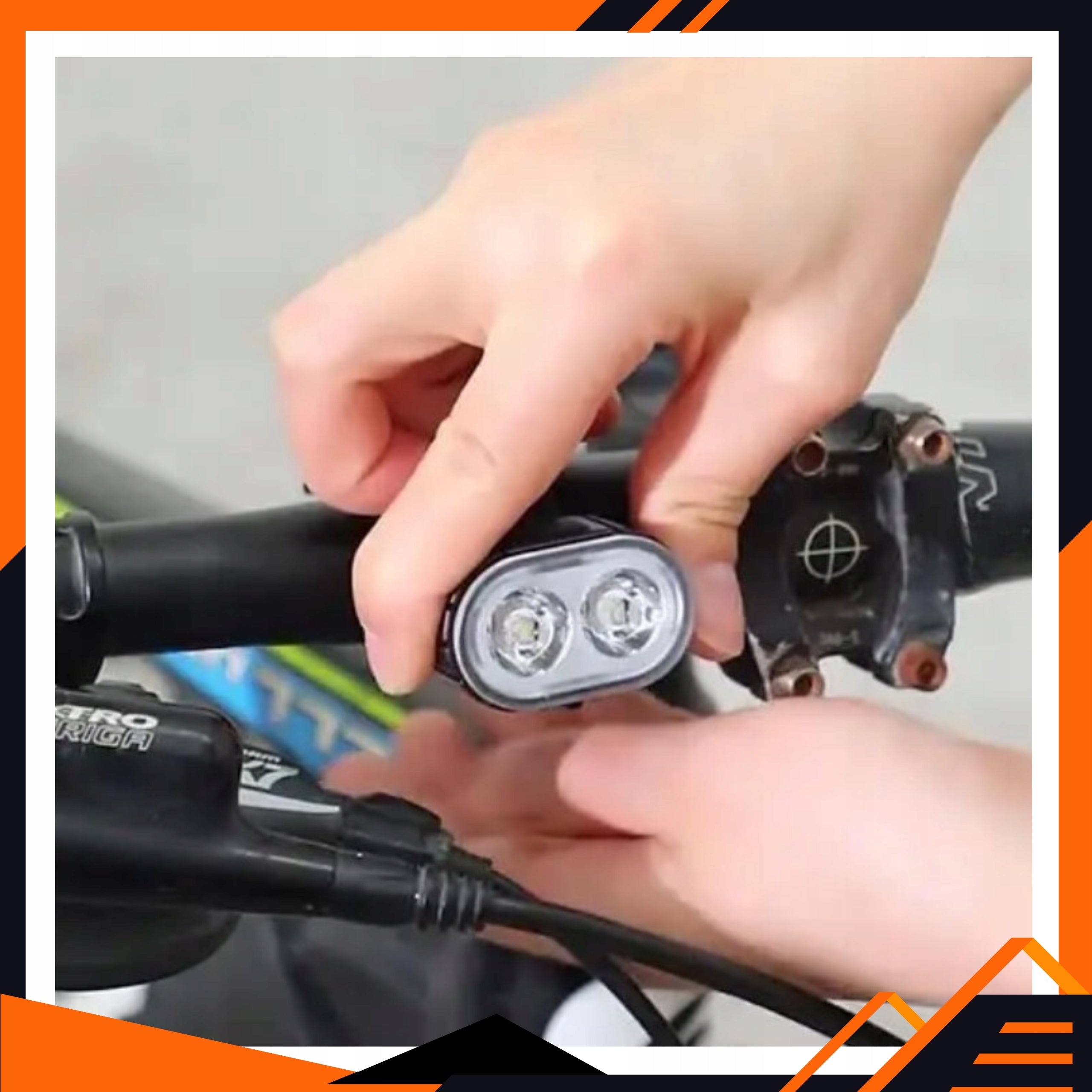 Bicycle Light Front and Rear USB Rechargeable LED Lighting Kit Packaging status original