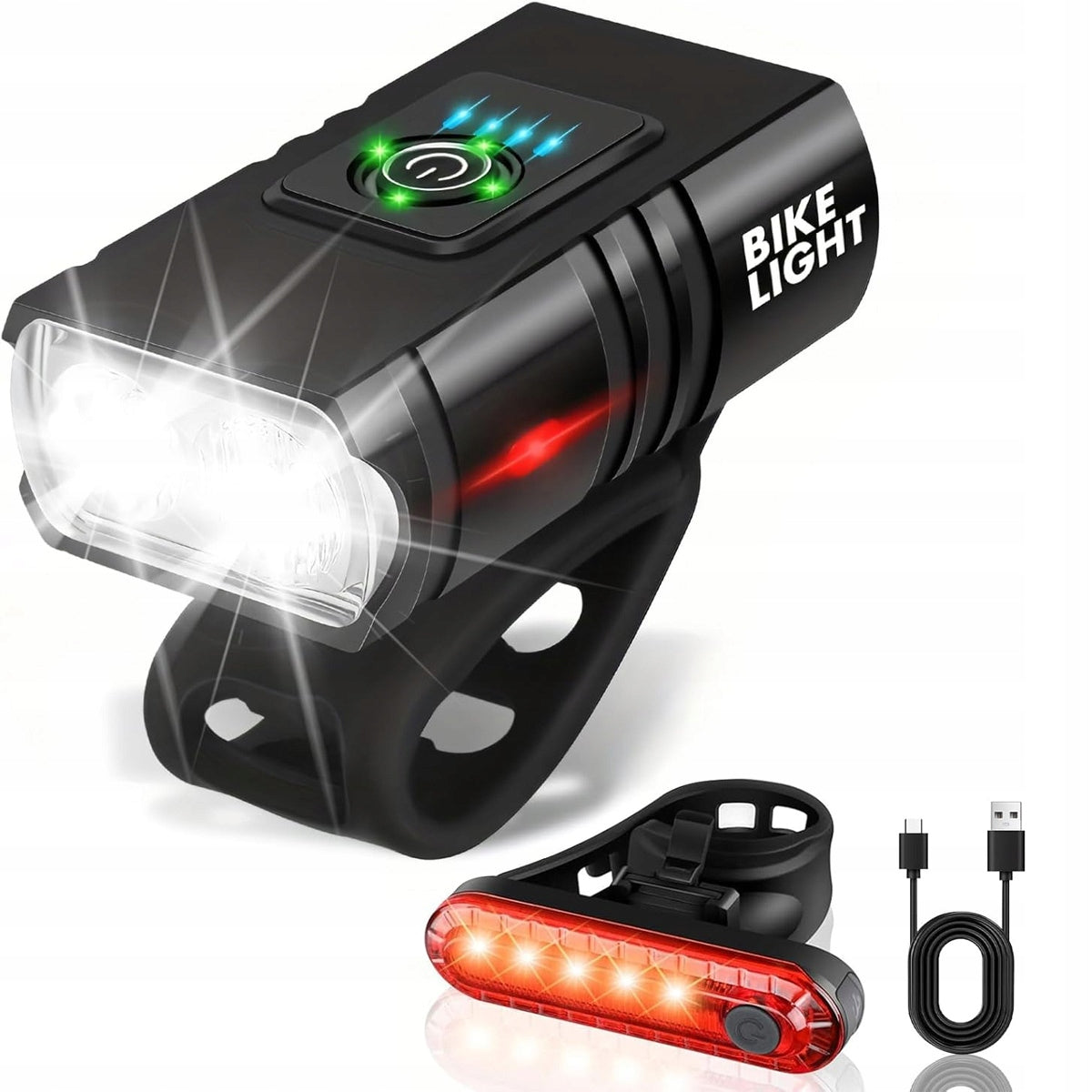 Bicycle Light POWERFUL Front Light REAR LED for USB Handlebar Bike