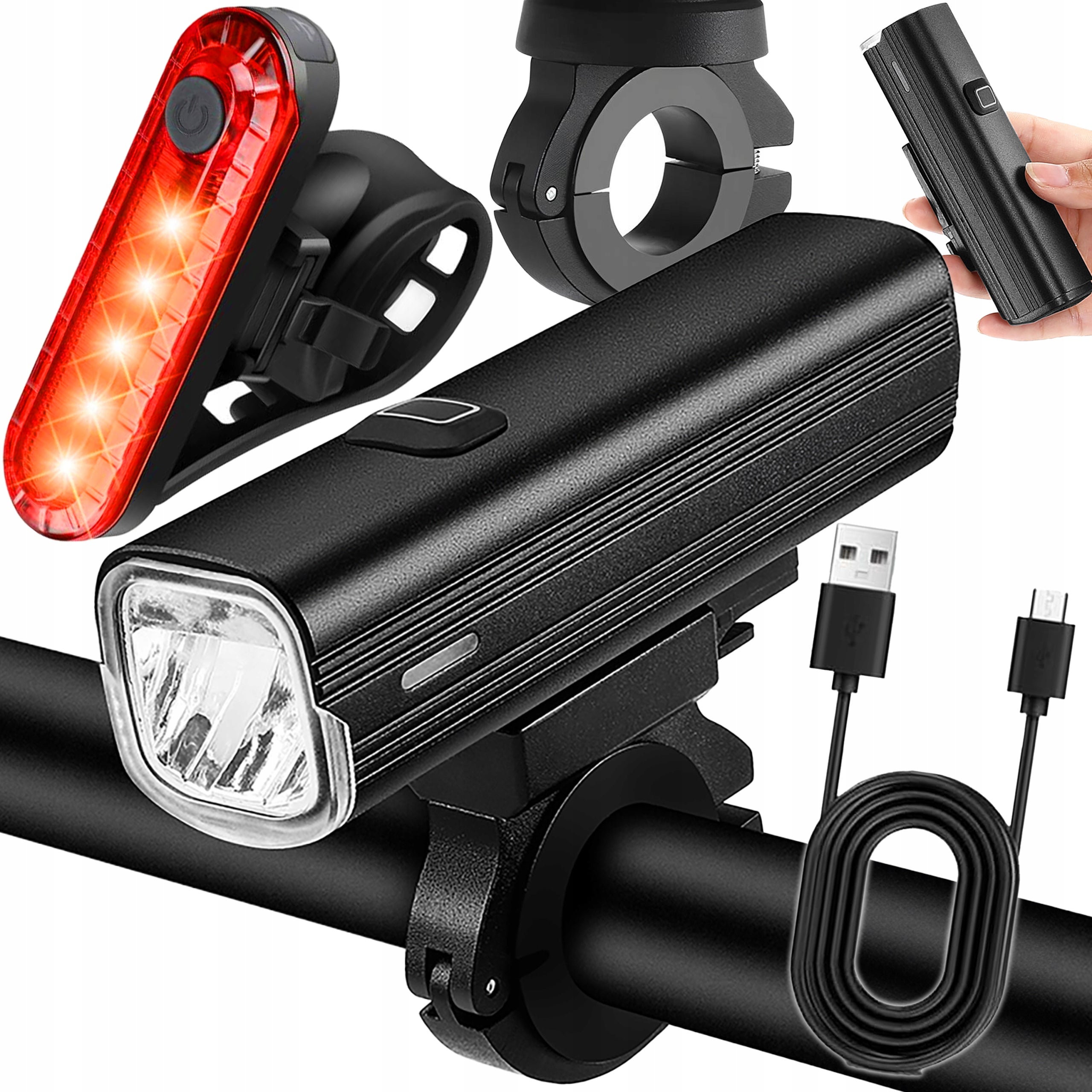 Bicycle Light POWERFUL Front Light REAR LED for USB Handlebar Bike