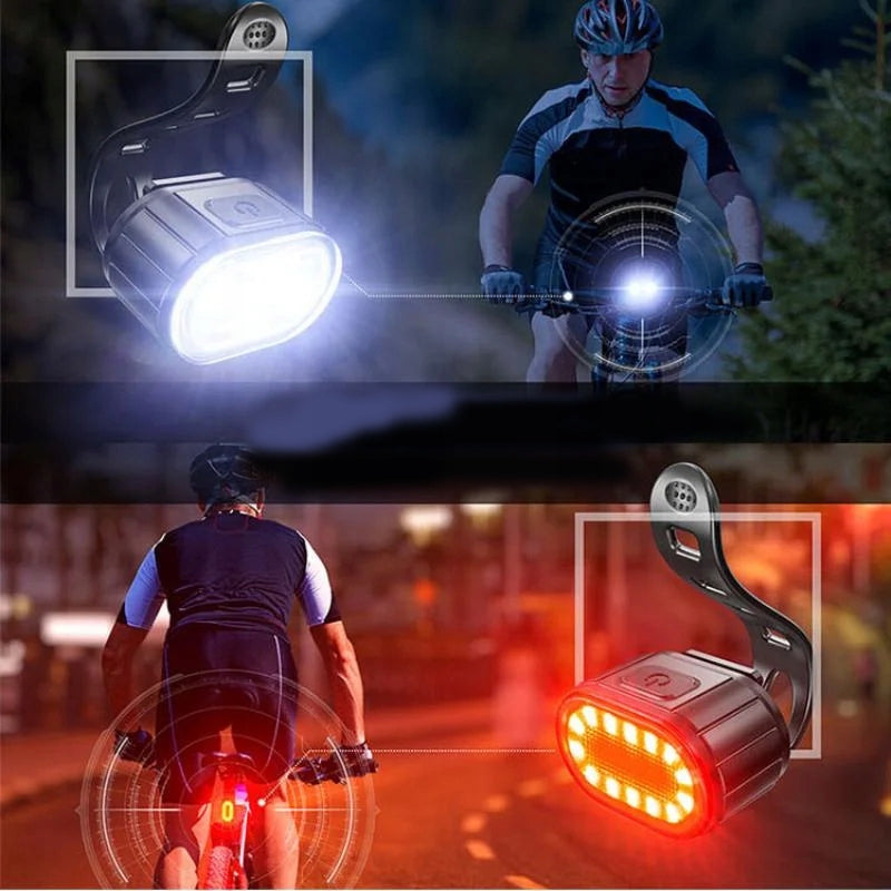 Bicycle Lighting FRONT AND REAR BICYCLE LIGHT SET 800 lm USB Light beam 800 lm