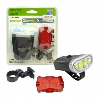Bicycle Lighting FRONT AND REAR BICYCLE LIGHT SET FOR batteries Brand no brand