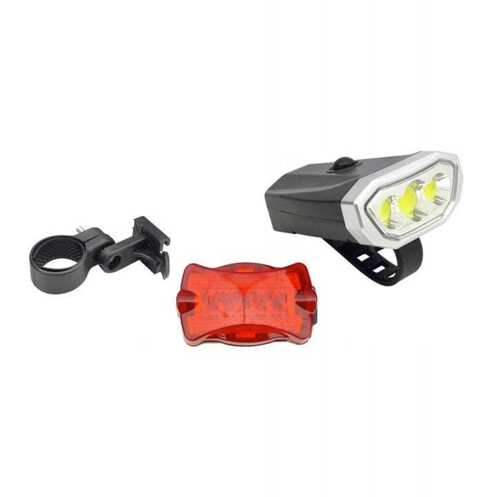 Bicycle Lighting FRONT AND REAR BICYCLE LIGHT SET FOR batteries Light source LED