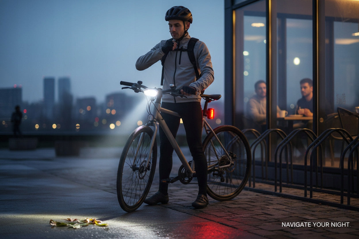 Bicycle Lighting FRONT AND REAR BICYCLE LIGHT SET FOR batteries Model LAMPKA PRZÓD I TYŁ