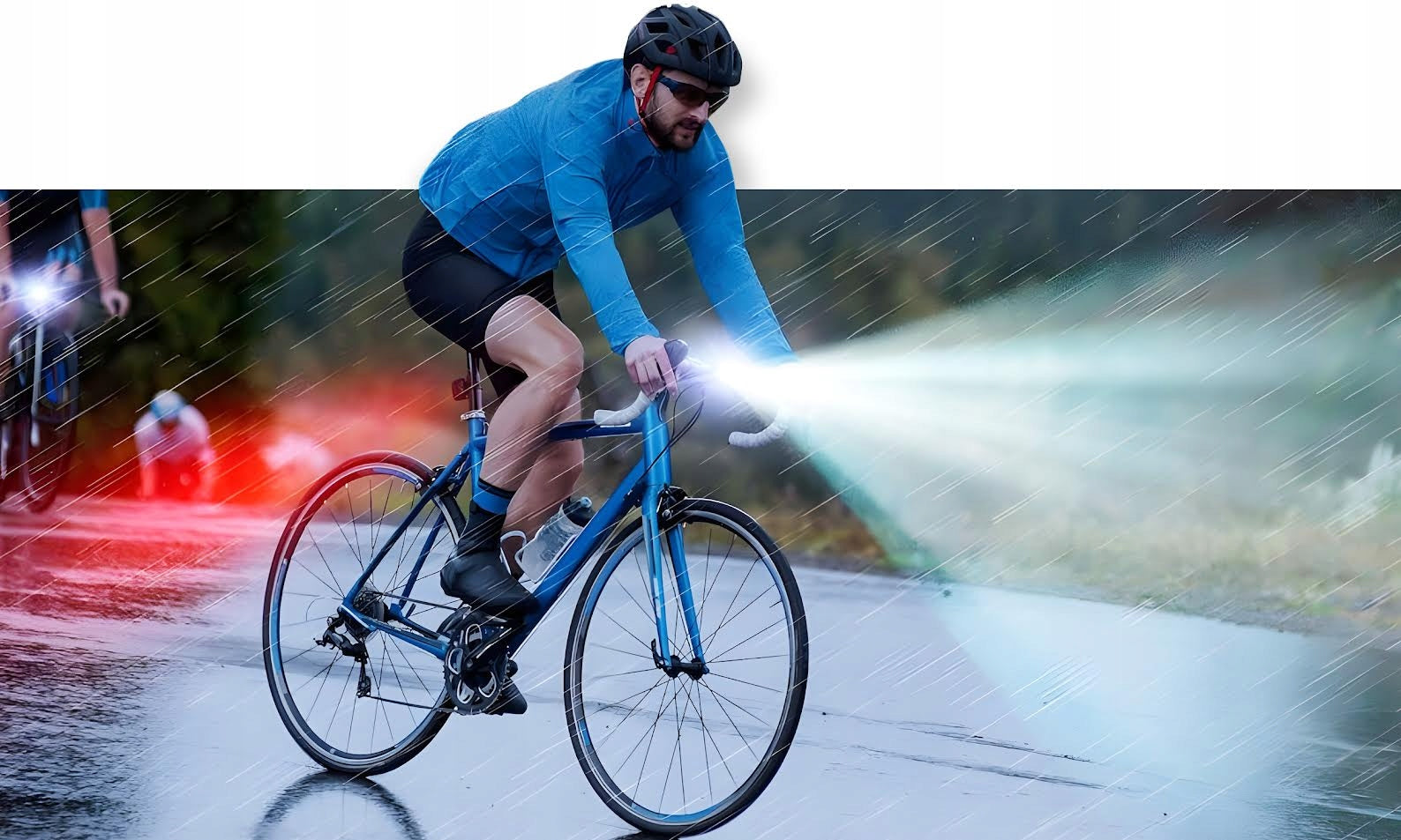 Bicycle Lights LED USB Kit Rechargeable Powerful Front Rear IPX6 Set Manufacturer code Podłużna Rowerowa