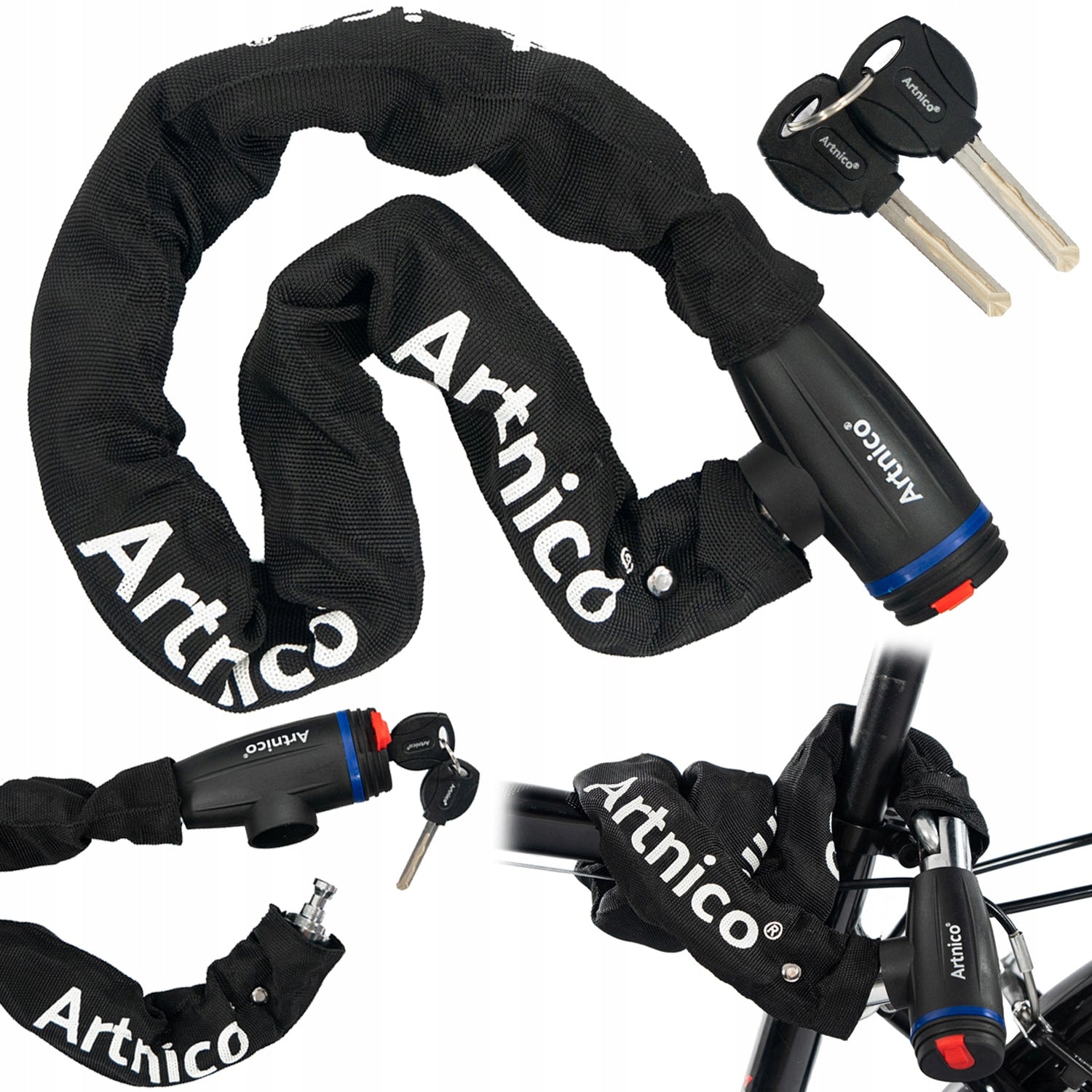 Bicycle Lock 90cm FOR BICYCLE SCOOTER MOTOR Closure Key Lock