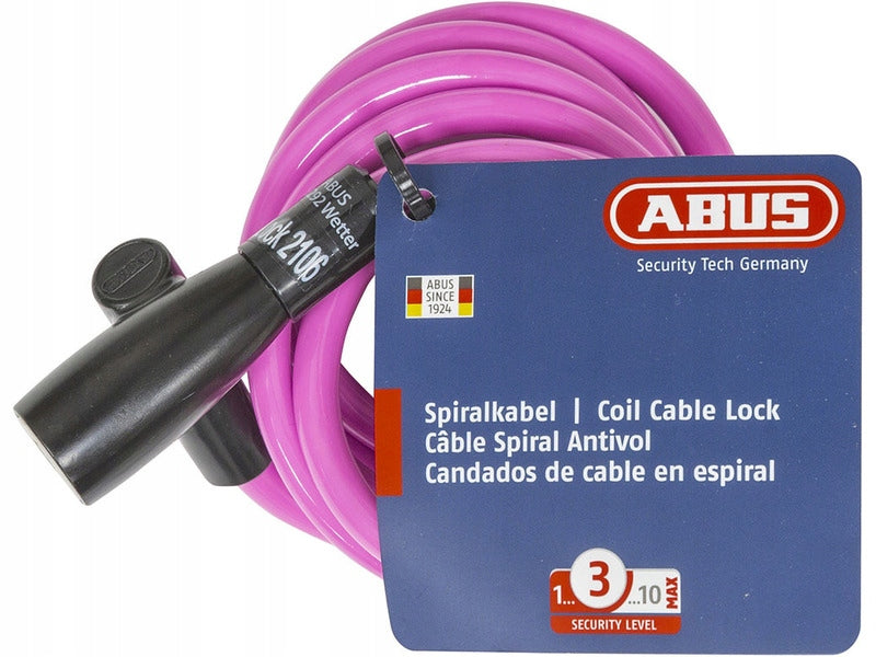 Bicycle Lock ABUS 2106 180/07K Lock Cable Pink