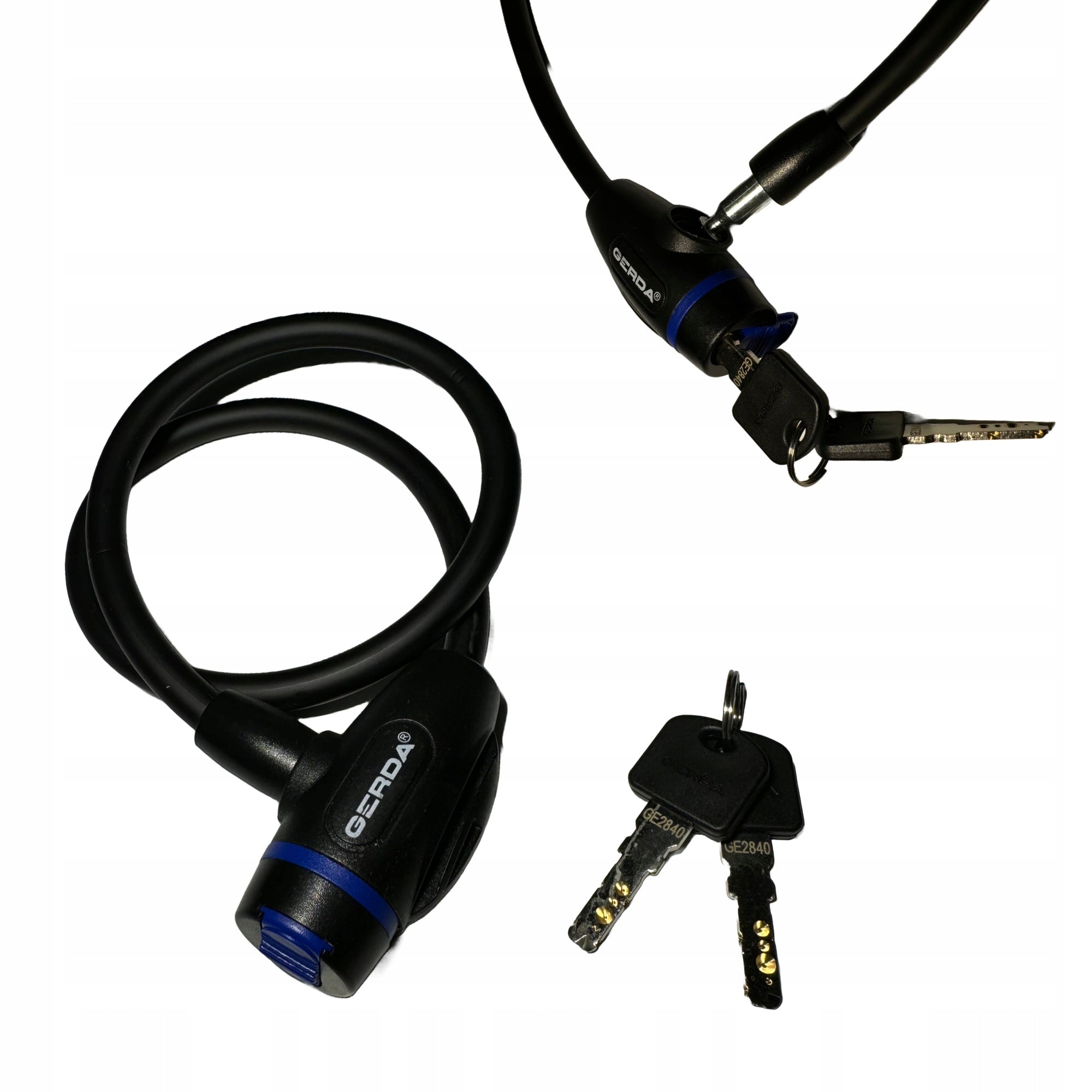 Bicycle Lock GERDA FLEX 650/10T Black Universal Kind cord