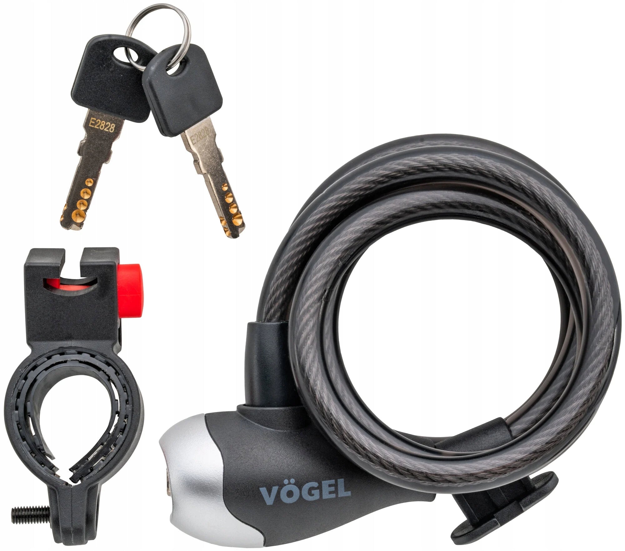 Bicycle Lock VÖGEL VZP103 Cable Black Kind cord