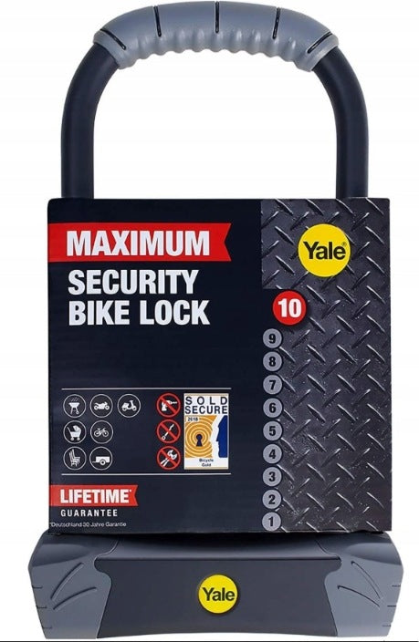 Bicycle Lock Yale YUL3/14/230/1 U-Lock 14 mm Sold Secure Diamond