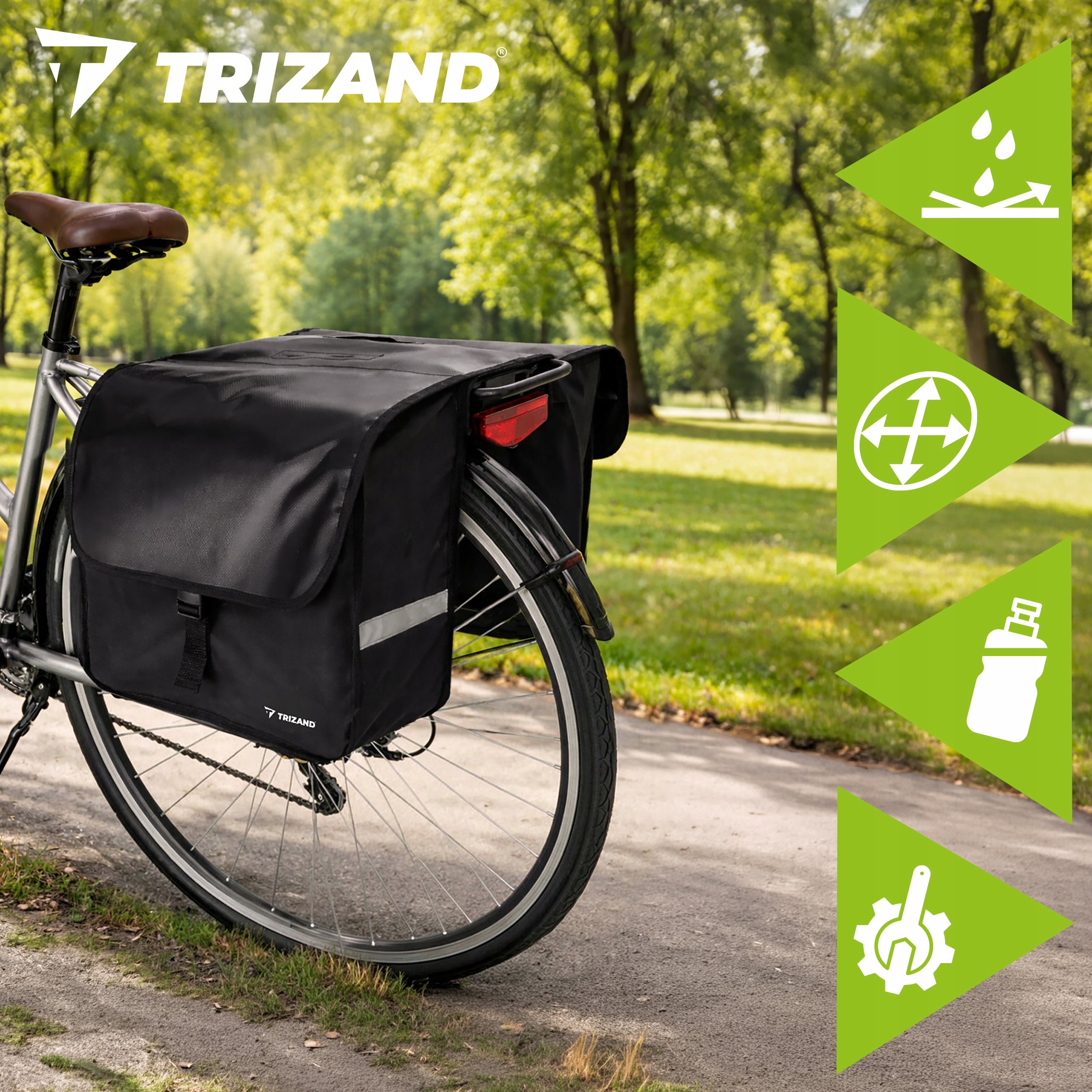 Bicycle Luggage Bag 28L Rear Bag Double Waterproof Bike Large Capacity 28 l