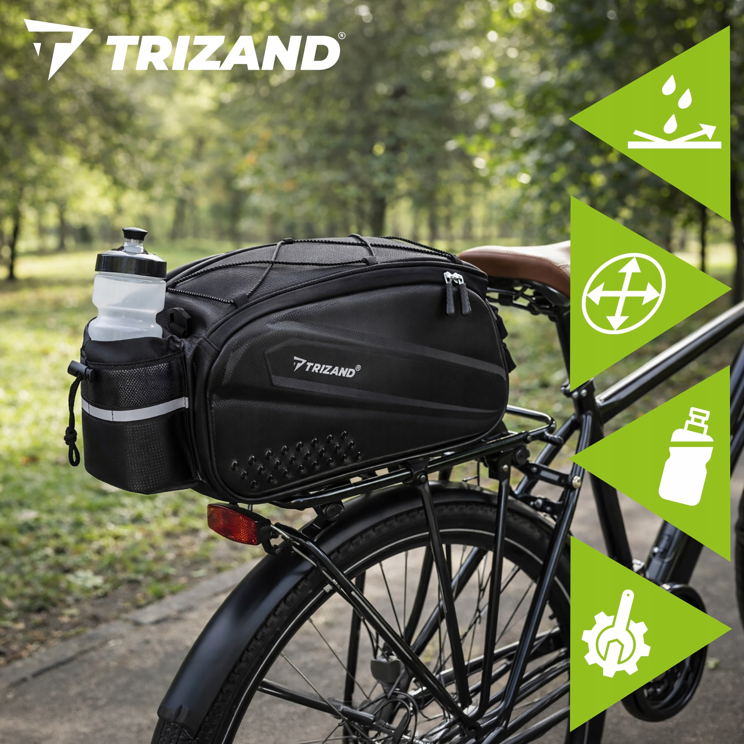 Bicycle Luggage Bag Bicycle Arm Phone Spacious Bag Waterproof Packaging status original