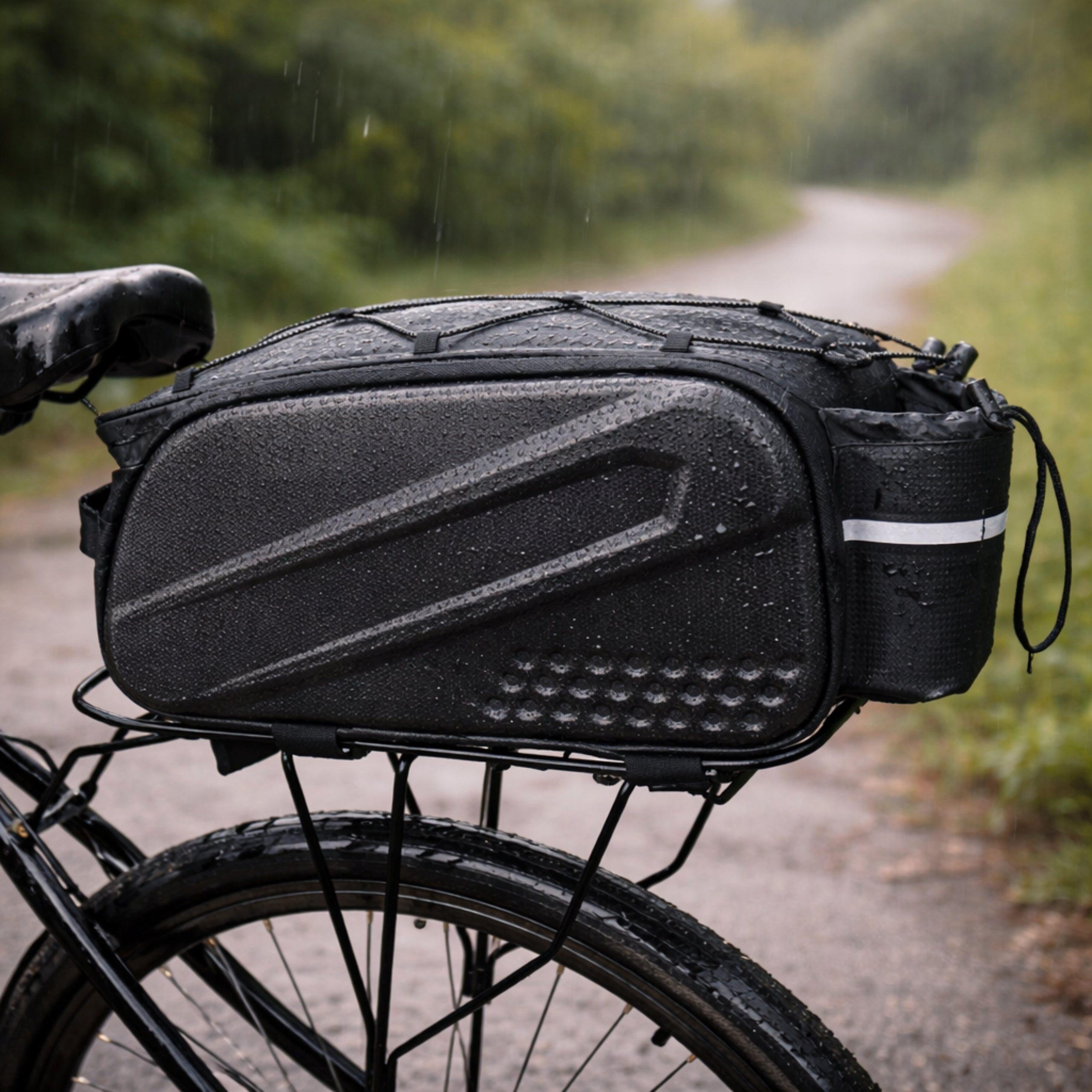 Bicycle Luggage Bag Bicycle Pouch Trunk Organizer Bicycle+Strap Kind rear