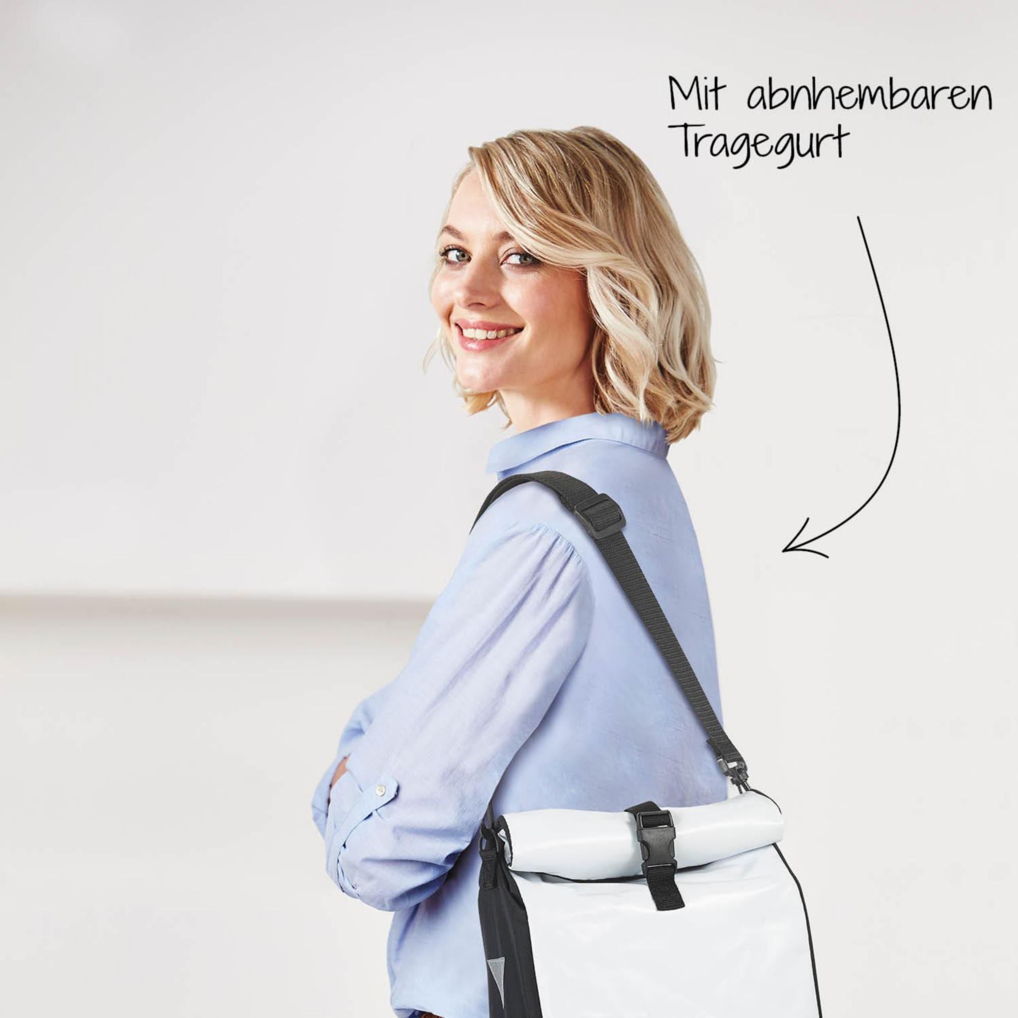 Bicycle Luggage Bag WATERPROOF 15L Bicycle Bag SIDE White Kind rear