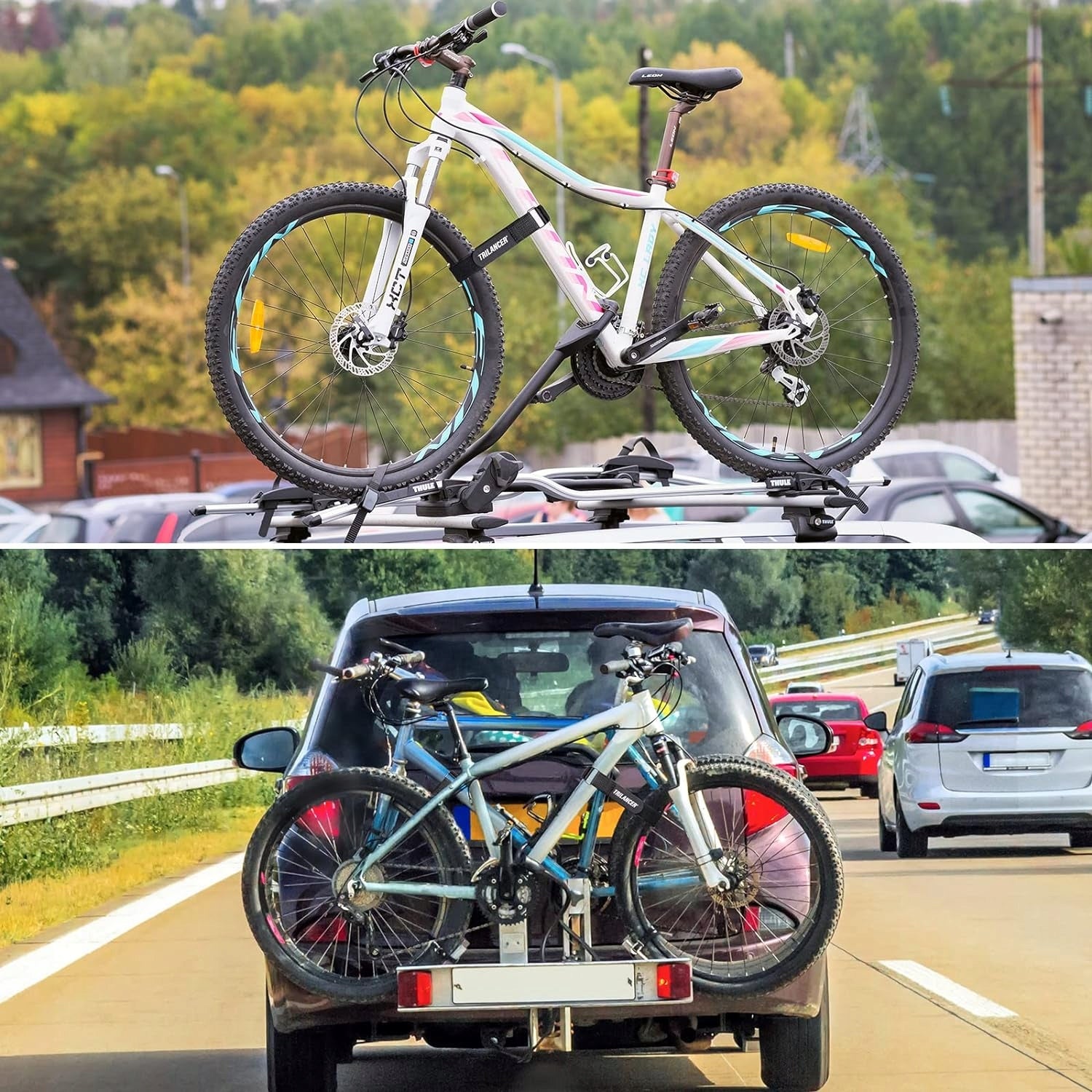 Bicycle Mounting Straps Car Rack on the Road 4pcs ADJUSTABLE 65cm Brand no brand