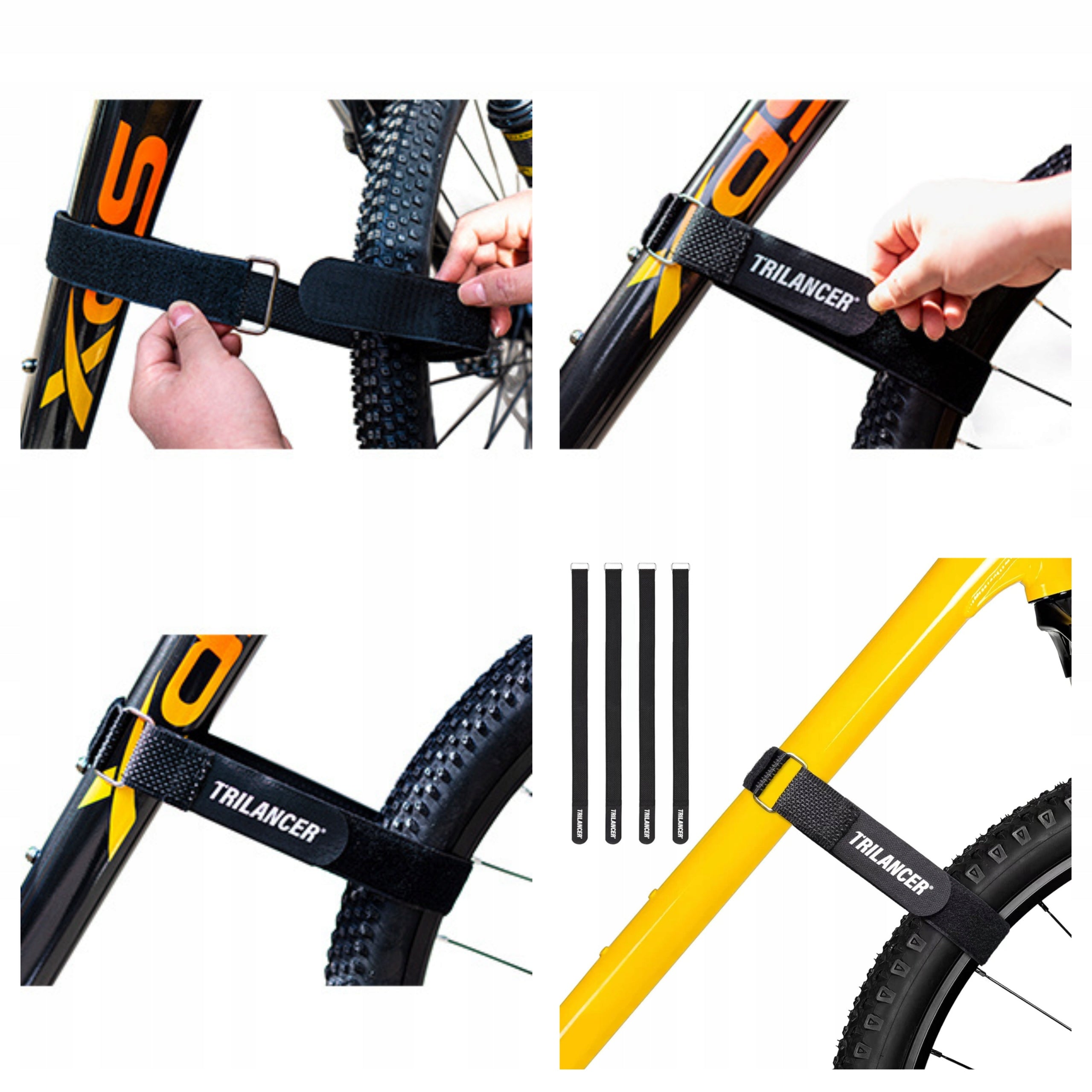 Bicycle Mounting Straps Car Rack on the Road 4pcs ADJUSTABLE 65cm Manufacturer code Pasy mocujące rowery do bagażnika/wieszaka