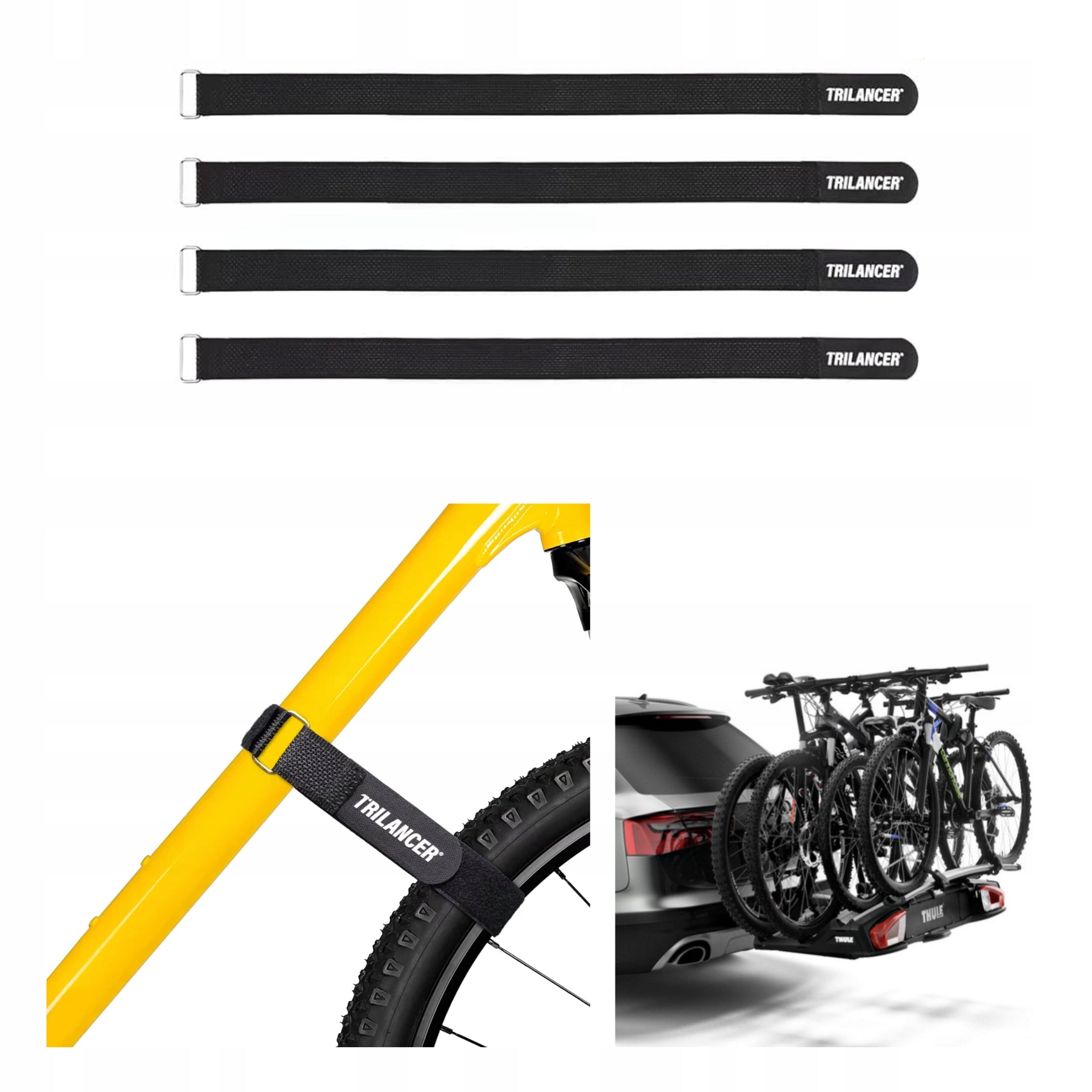 Bicycle Mounting Straps Car Rack on the Road 4pcs ADJUSTABLE 65cm