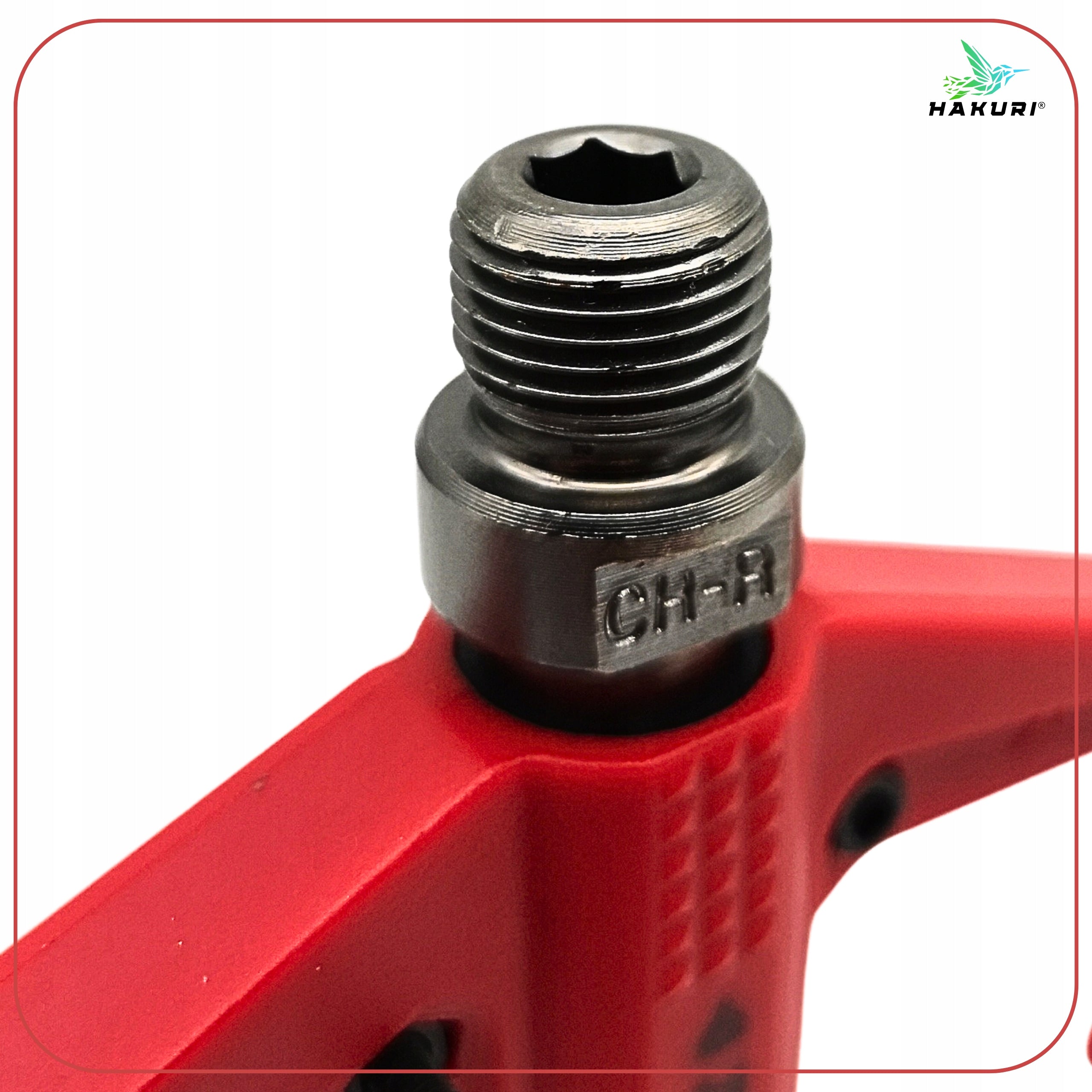 Bicycle Pedals NYLON Machine Beds Lightweight with Pins Red MTB RED Brand Hakuri