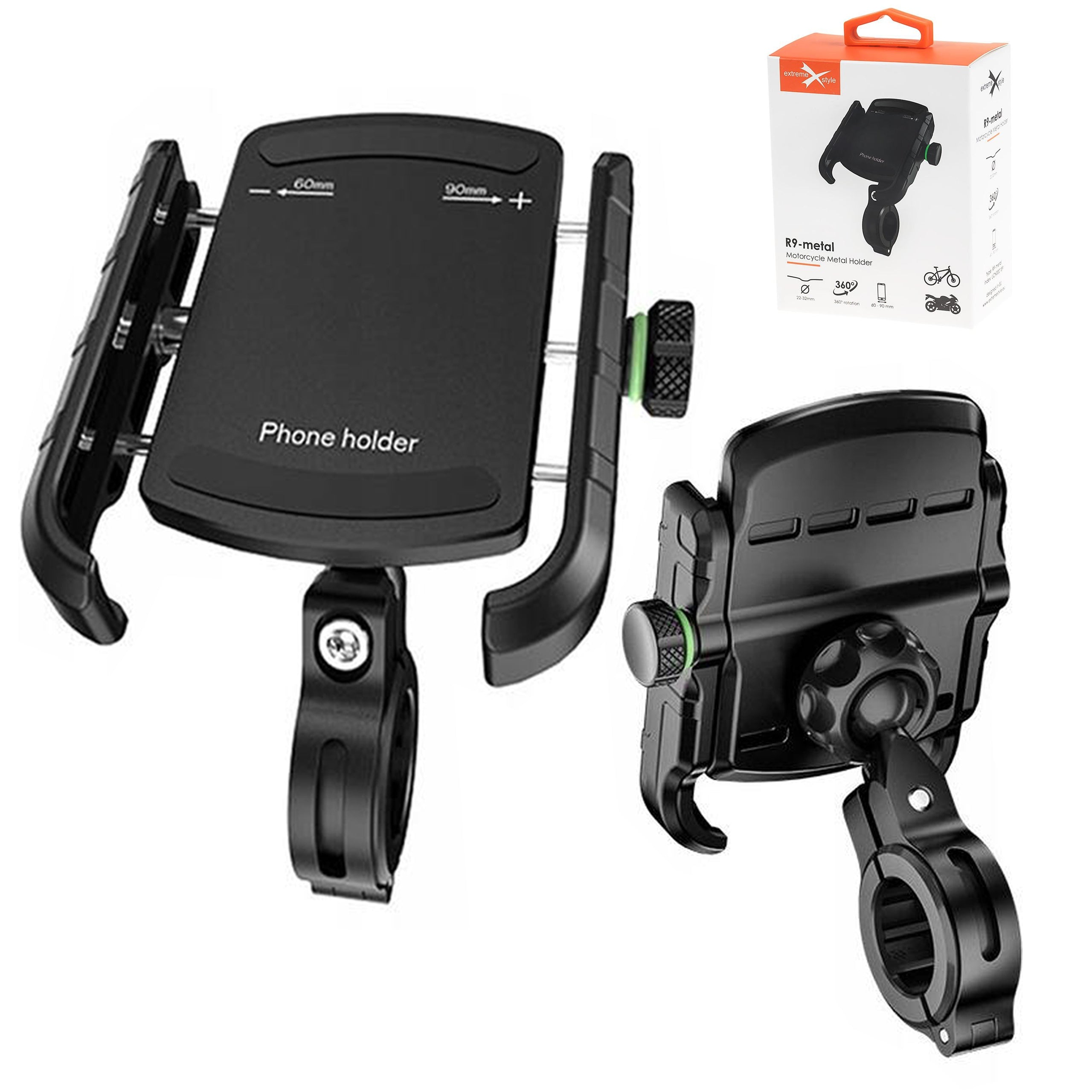 Bicycle Phone Holder Metal Strong with Frame or Mirror Mount