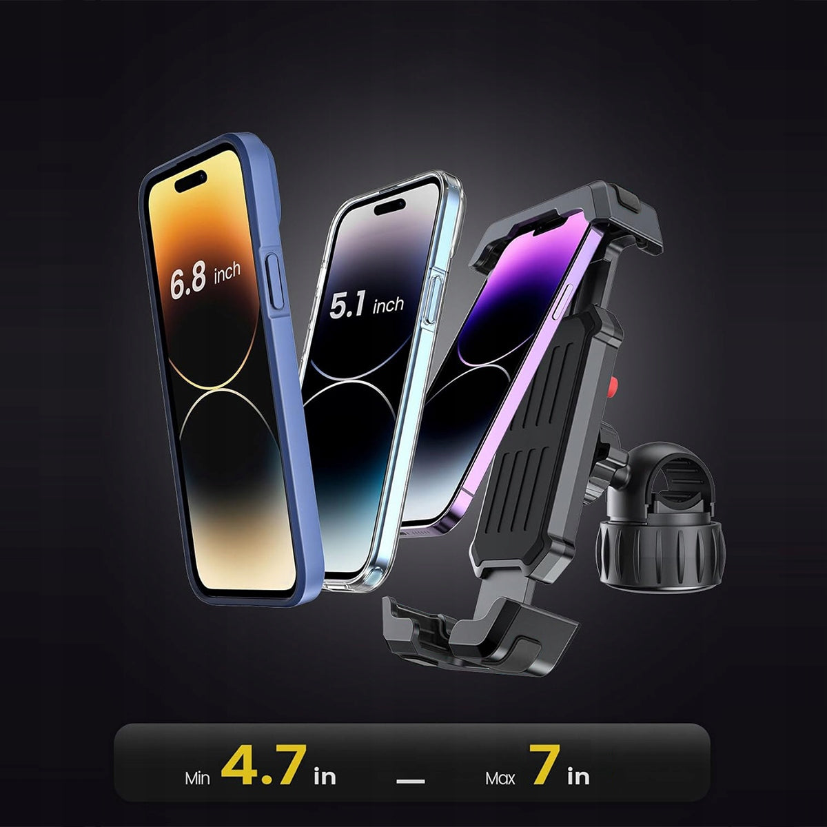 Bicycle Phone Holder Motorcycle Steering Wheel Holder Shockproof Packaging status original
