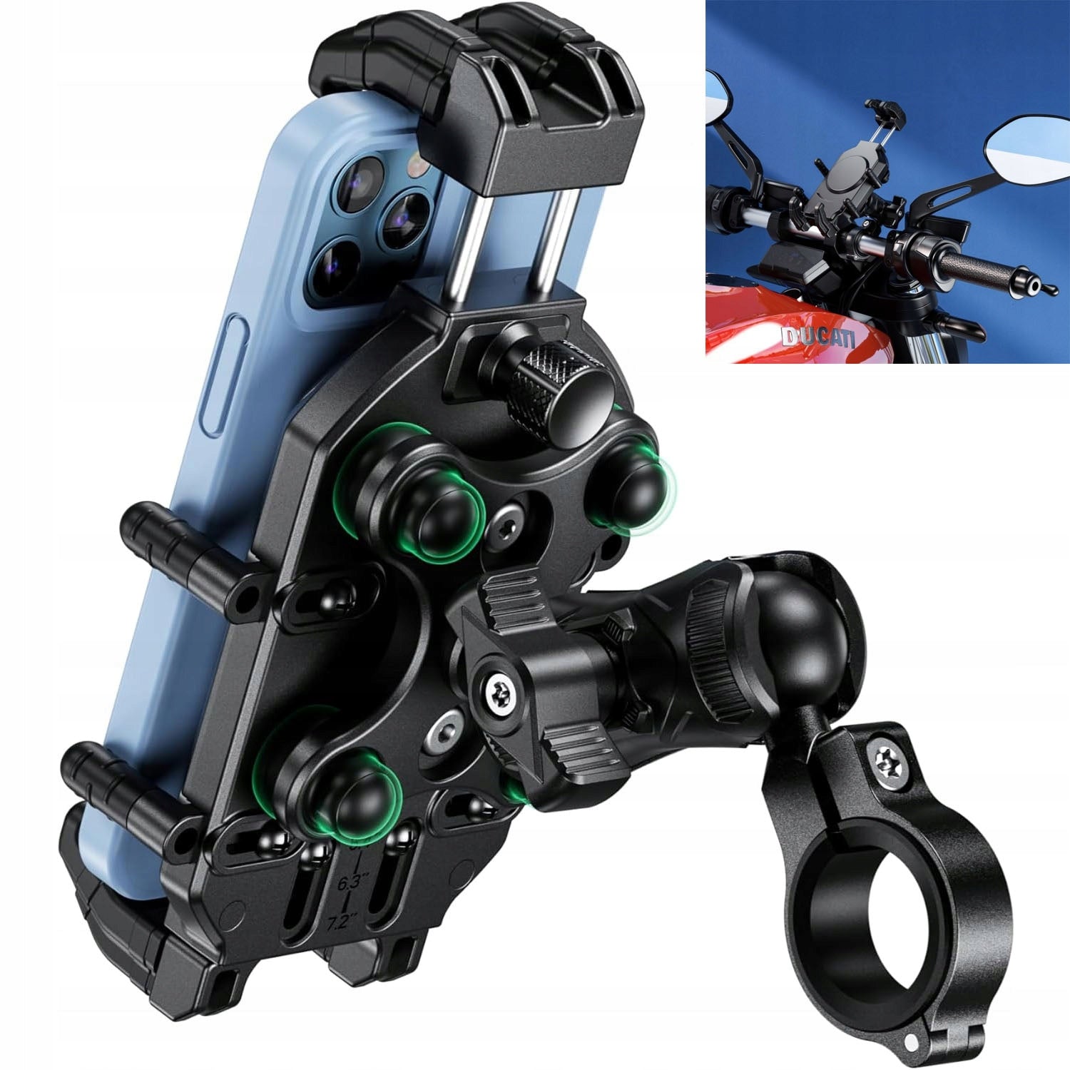 Bicycle Phone Holder Motorcycle for Scooter Mounted for Steering Wheel