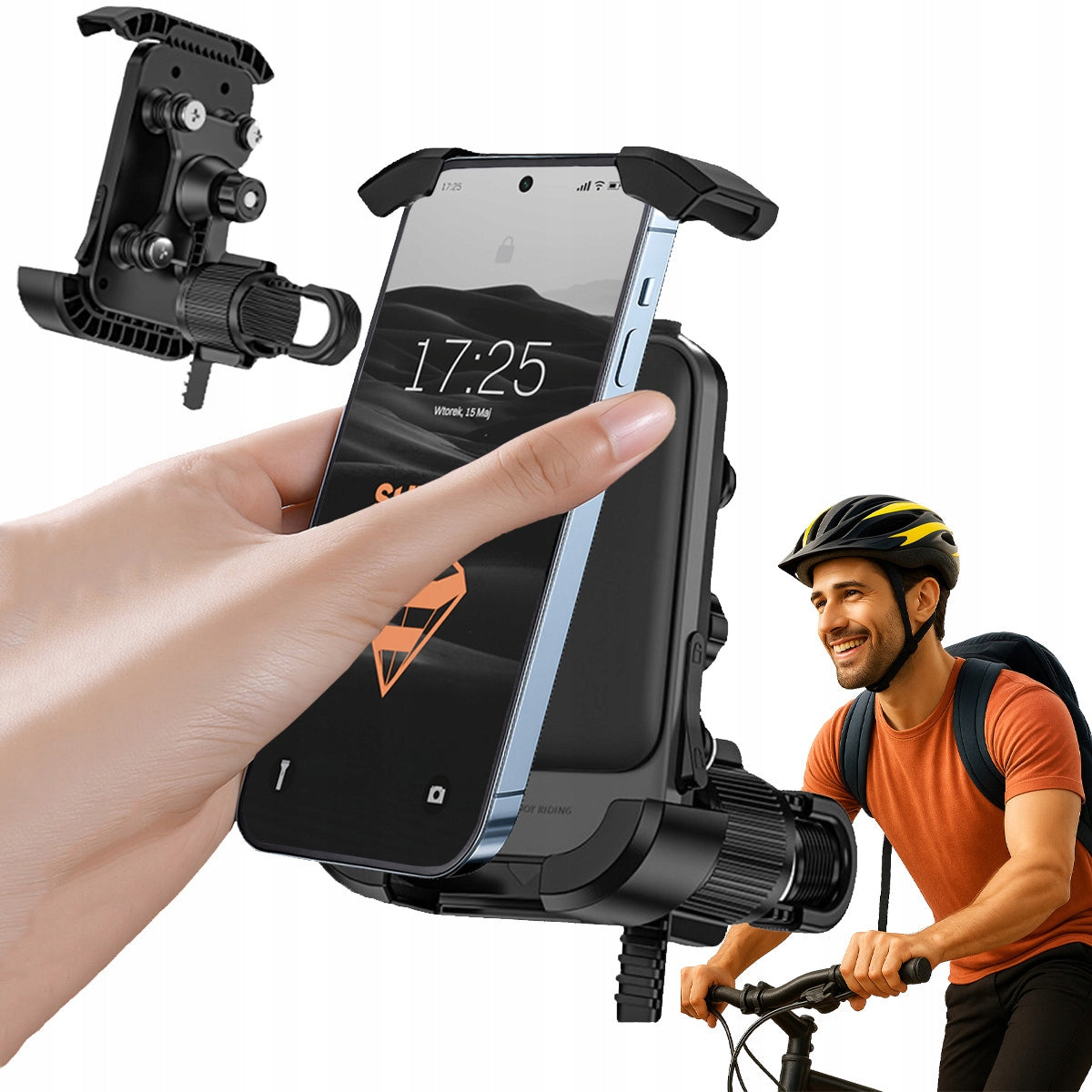 Bicycle Phone Holder Quick Installation Without Tools for Motorcycle Bike