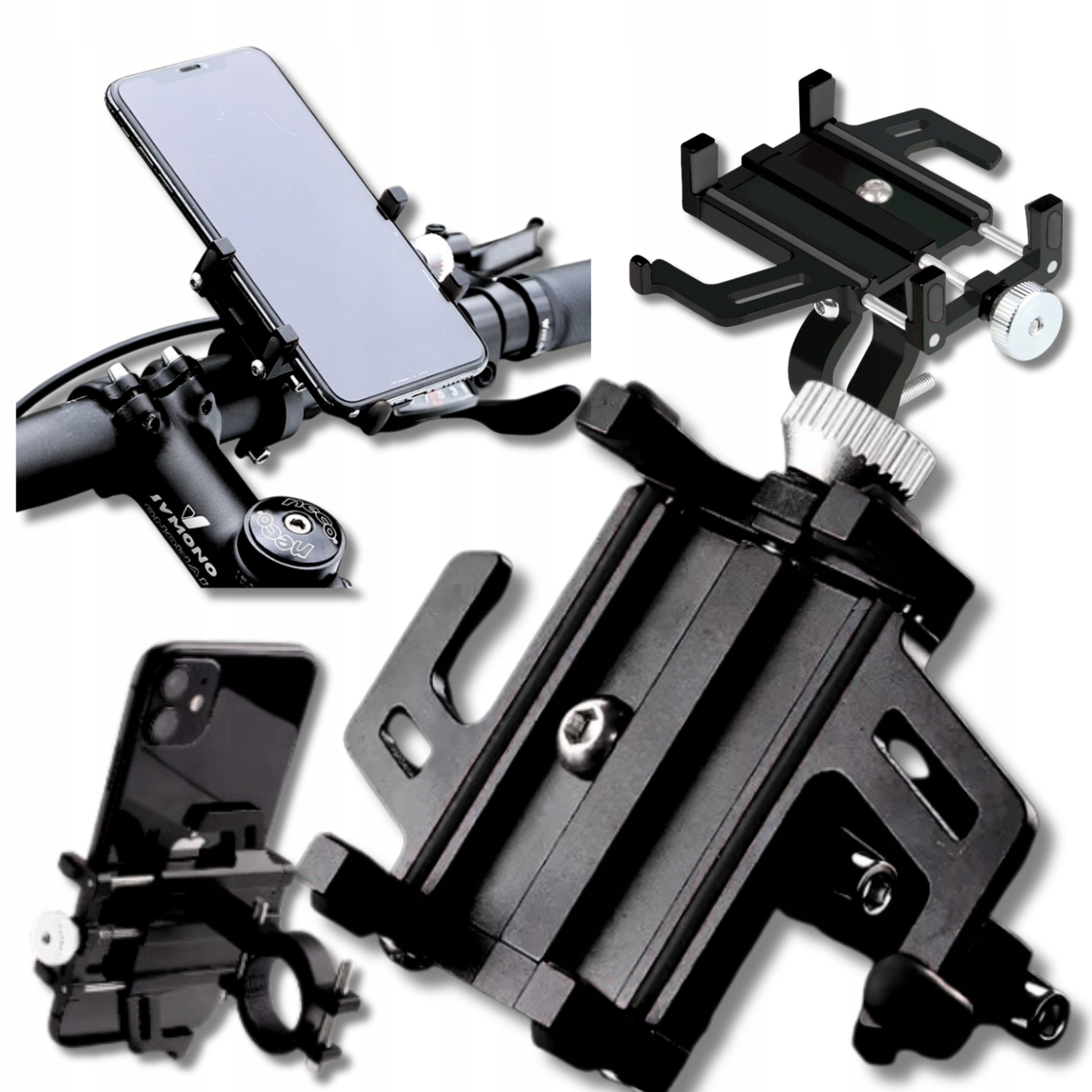 Bicycle Phone Holder Shockproof Steering Wheel Strong Safe