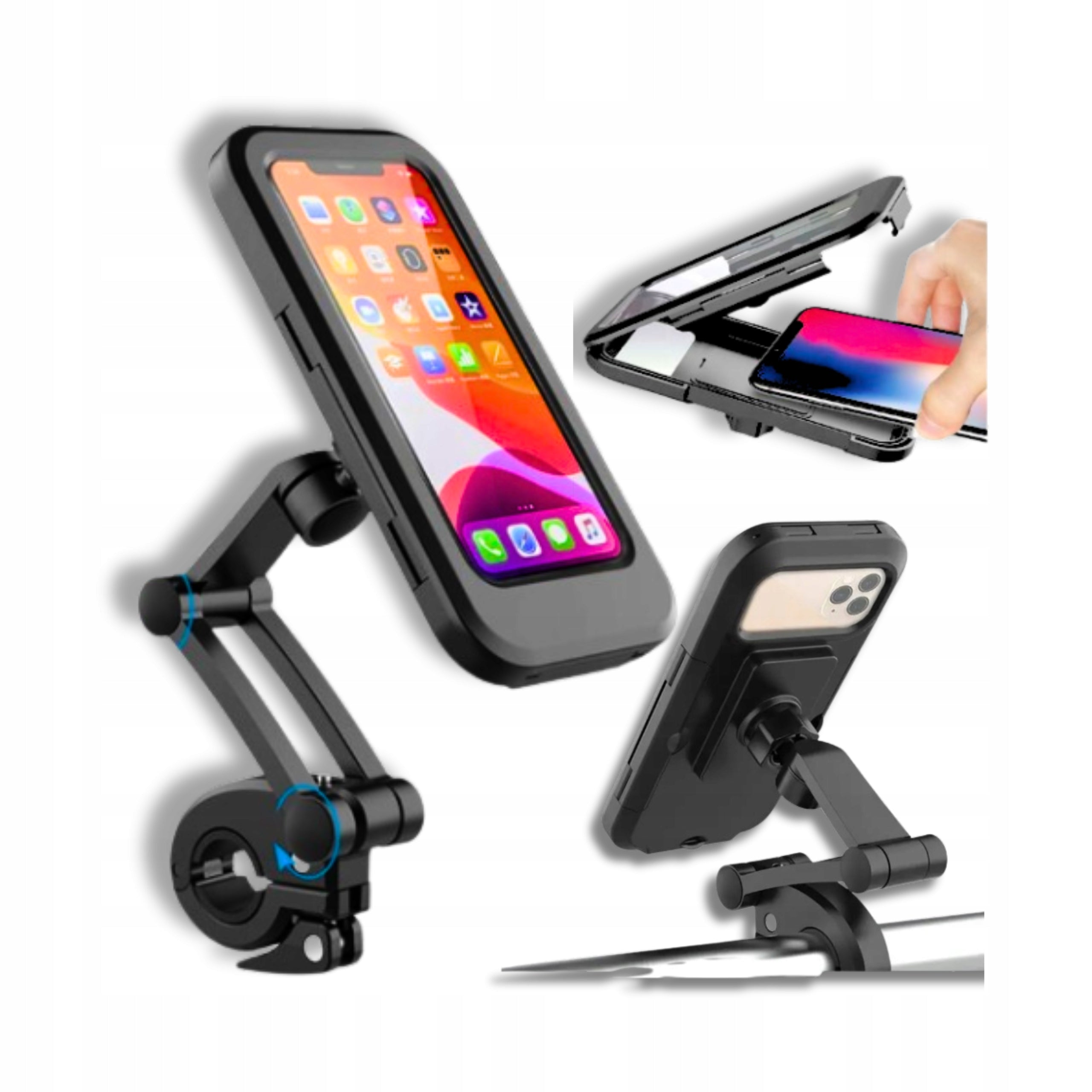 Bicycle Phone Holder Waterproof Strong Adjustable For Gift