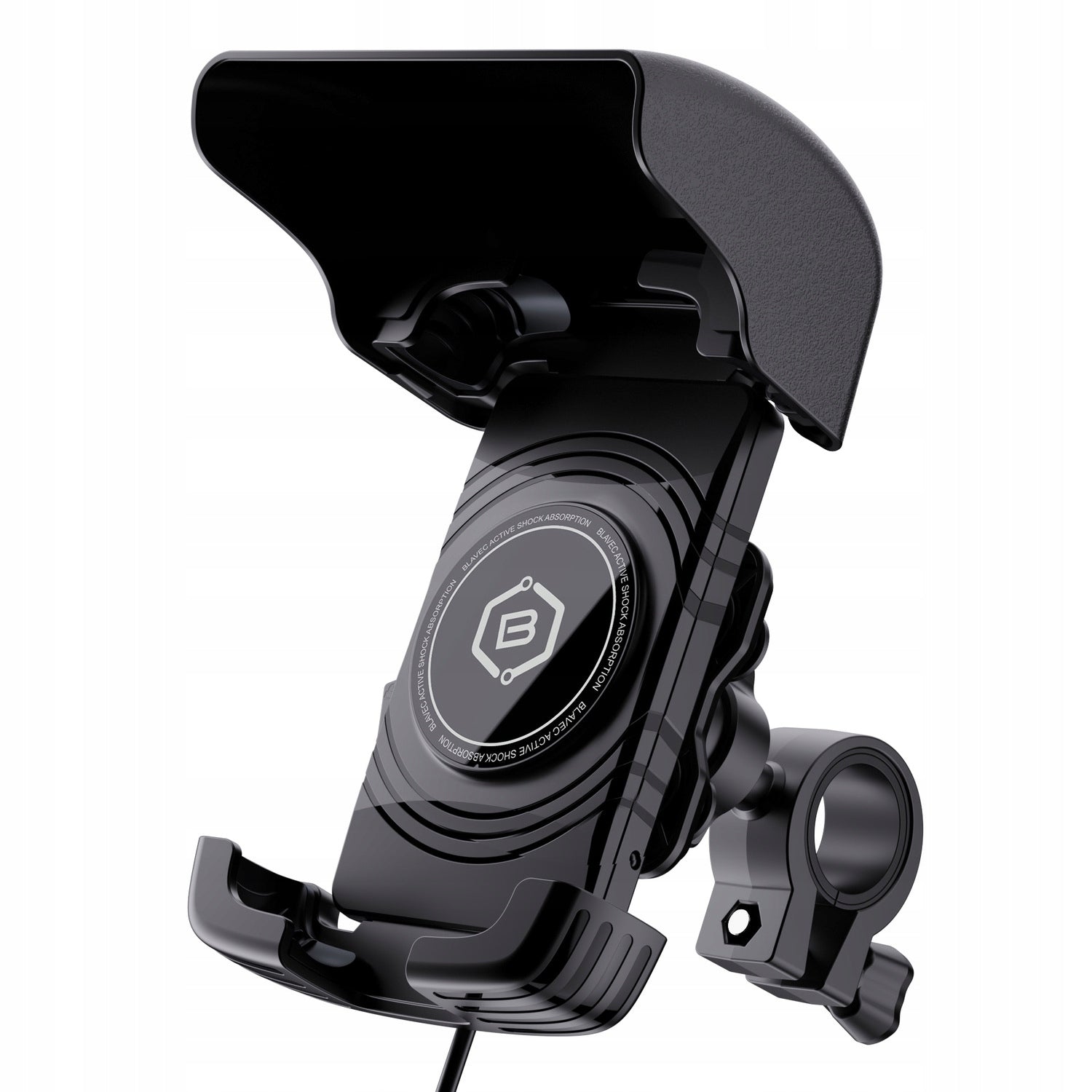 Bicycle Phone Holder with Induction Charger 15W Motorcycle for Bicycle Manufacturer code Blavec Uchwyt Motocyklowy z Ładowaniem BVC-01