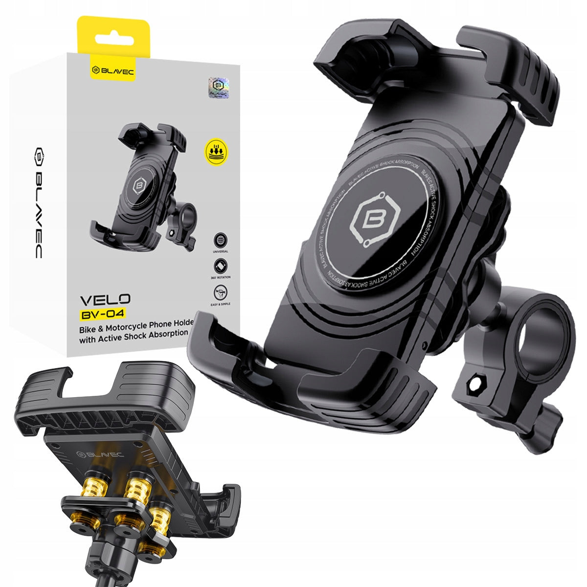 Bicycle Phone Holder with Shock Absorption Motorcycle Holder Anti-Vibration
