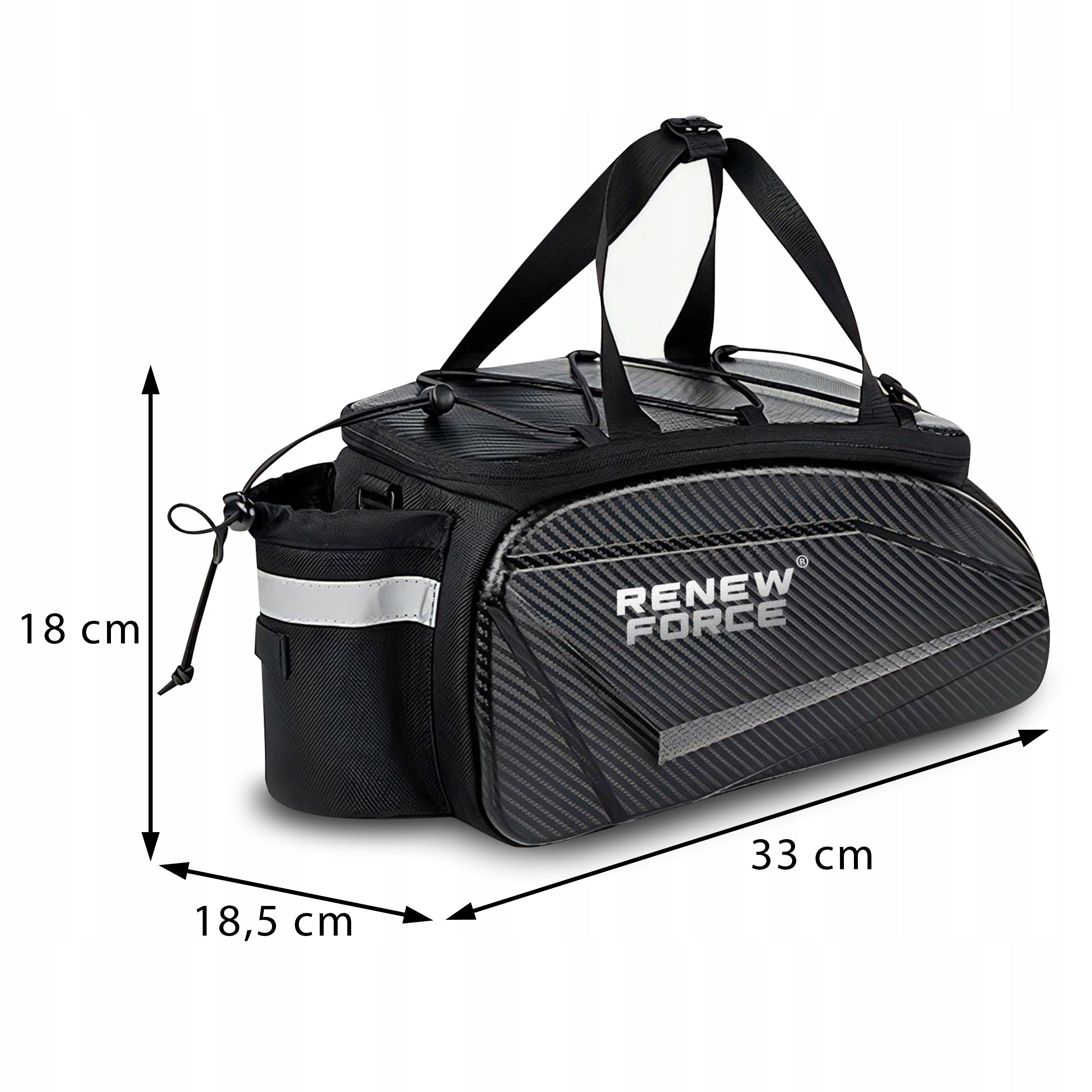 Bicycle Pouch Bag Rear for Bike Rack Waterproof CARBON LIGHTWEIGHT Packaging status original
