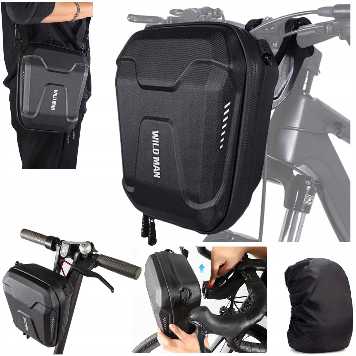 Bicycle Pouch Handlebar Bag Scooter Armored Arm 3l + Handlebar
