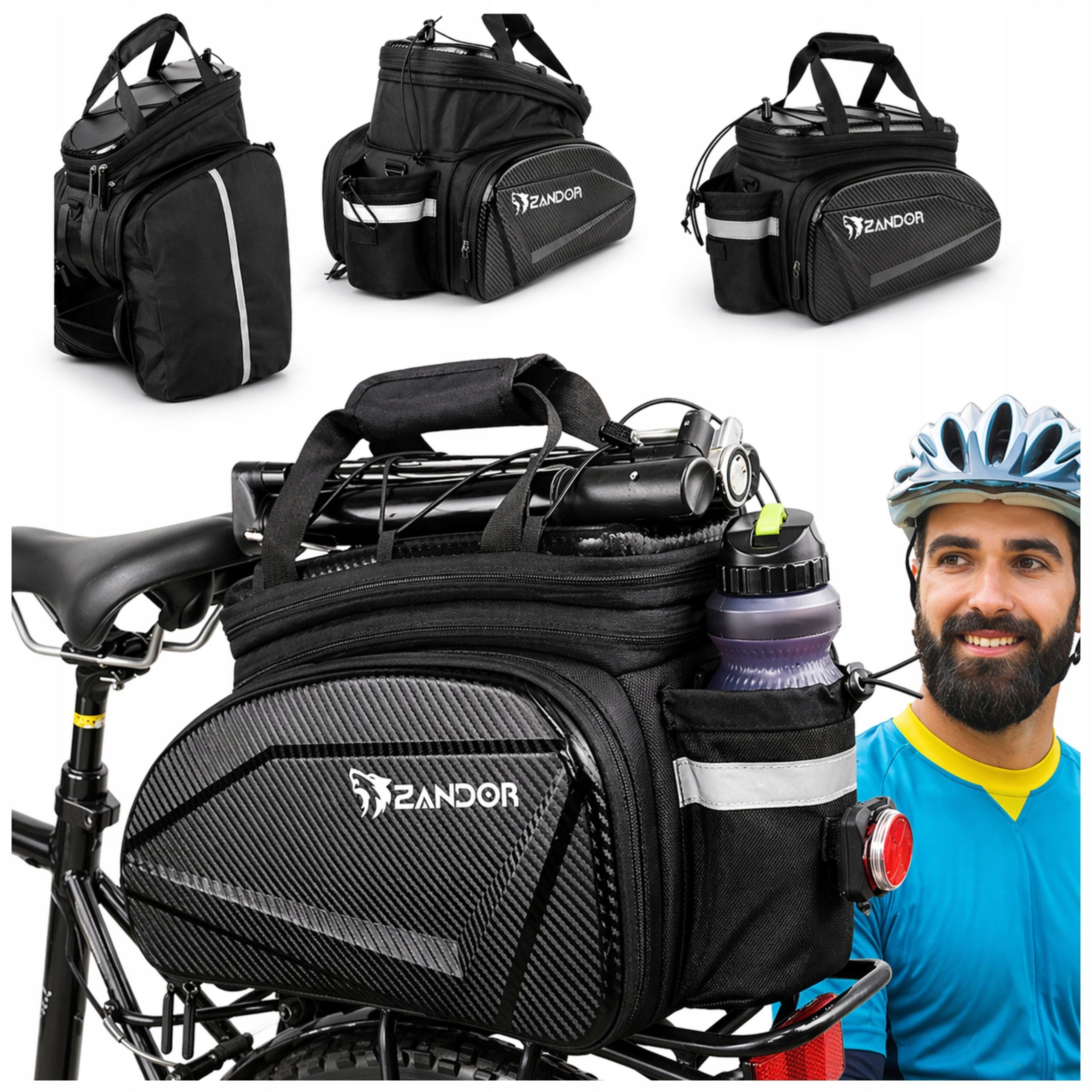 Bicycle Pouch LARGE Luggage Bag 3in1 14L 17L 35L Waterproof Rigid