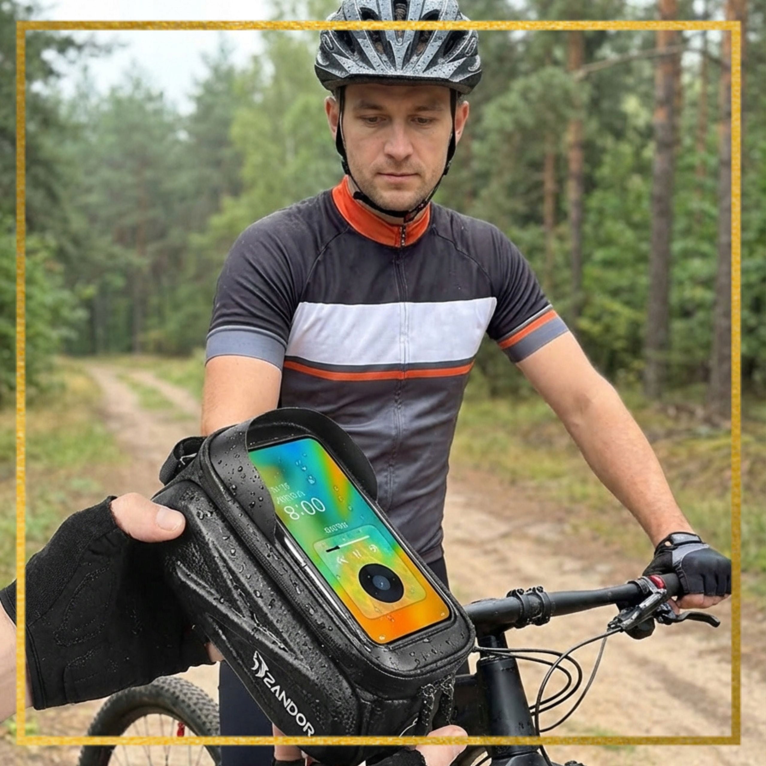 Bicycle Pouch Large Bag Holder Case For Bicycle Phone Waterproof 1,5 L Packaging status original