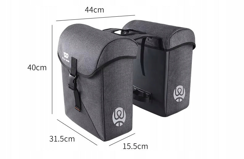 Bicycle Pouches Grey for Luggage Rack West Biking 35l waterproof double pouch Brand West Biking