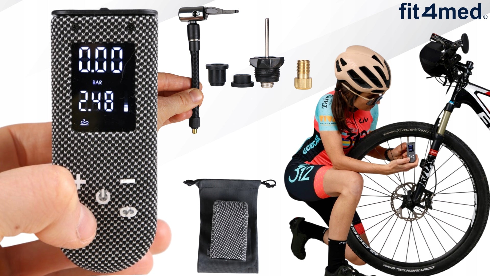 Bicycle Pump Electric Mini Compressor Portable Wireless 7 BAR Manufacturer code Pompka rowerowa elektryczna mini kompresor