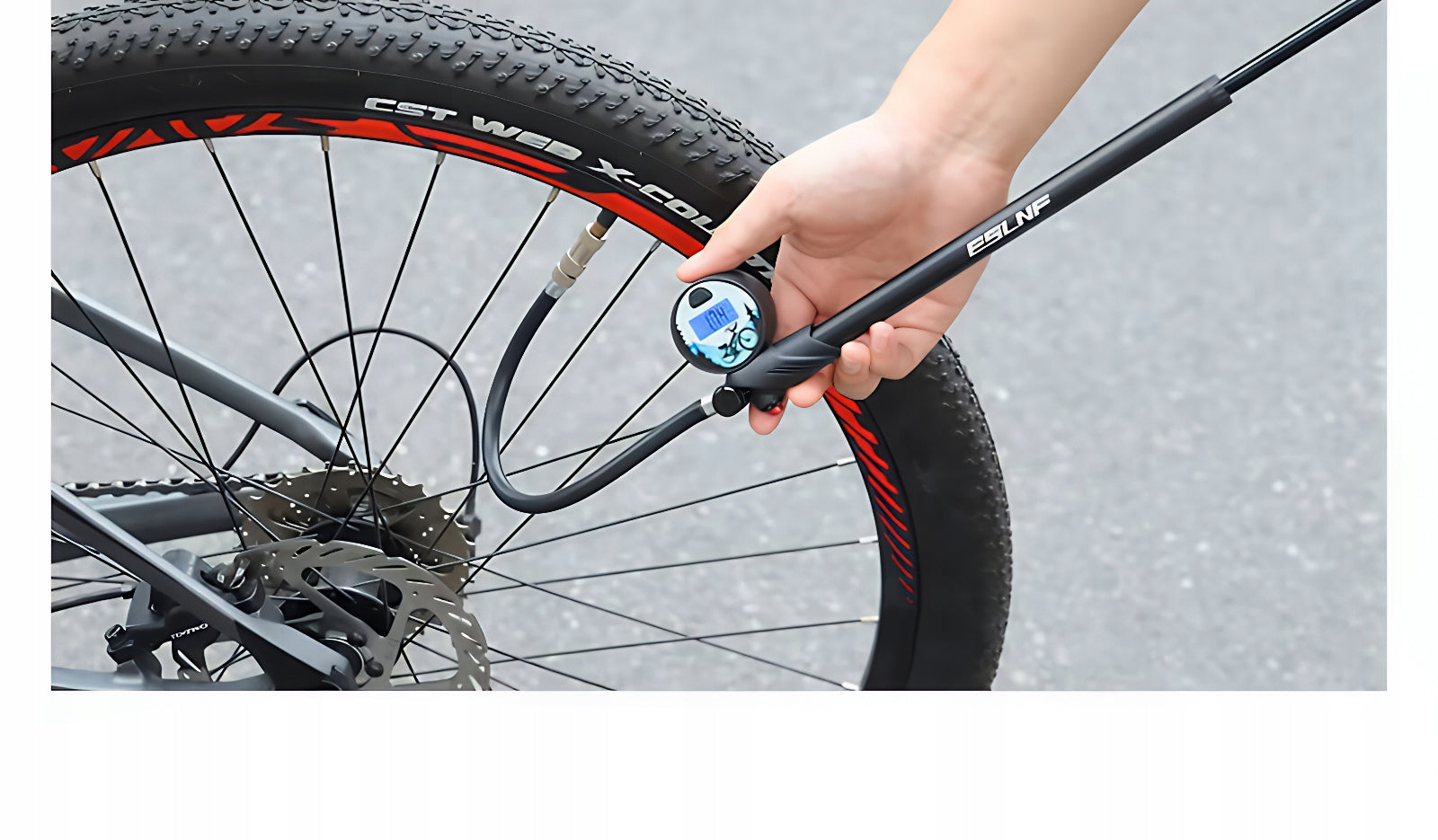 Bicycle Pump PRESSURE GAUGE with LCD for TIRE SHOCK ABSORBER BALL 300 PSI 20bar Model 5080