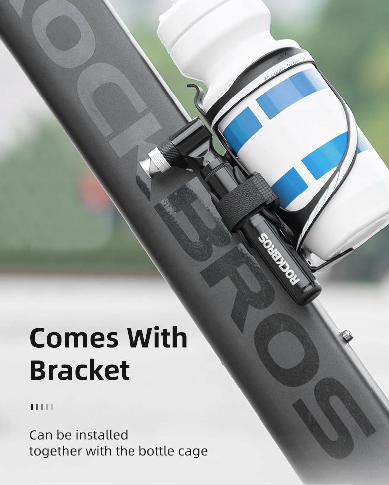 Bicycle Pump Rockbros JG-PB-11 Black Maximum pressure 9 bar