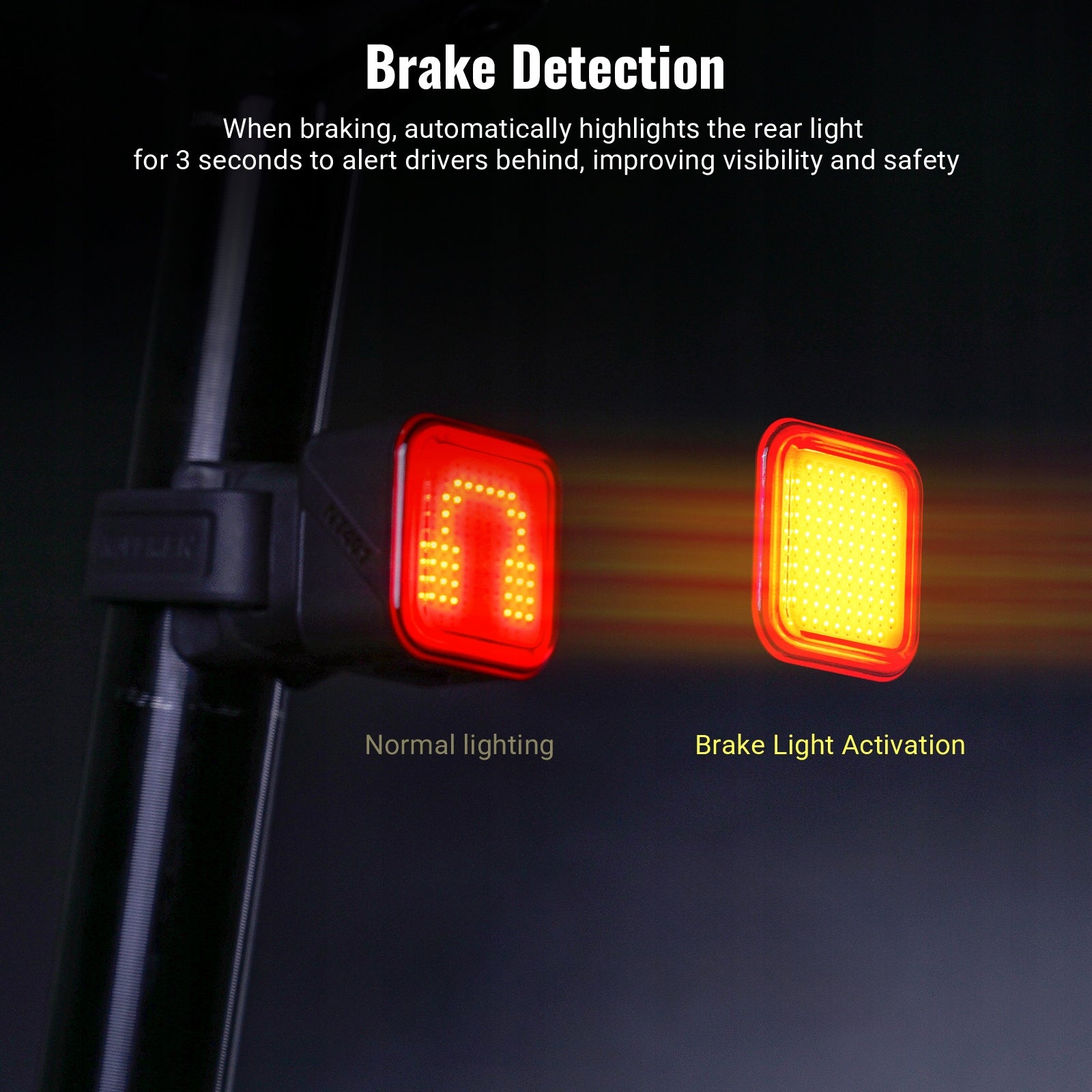 Bicycle Rear Lamp RAVEMEN NT401 LED 40 lm USB-C Waterproof IPX6 Light source LED