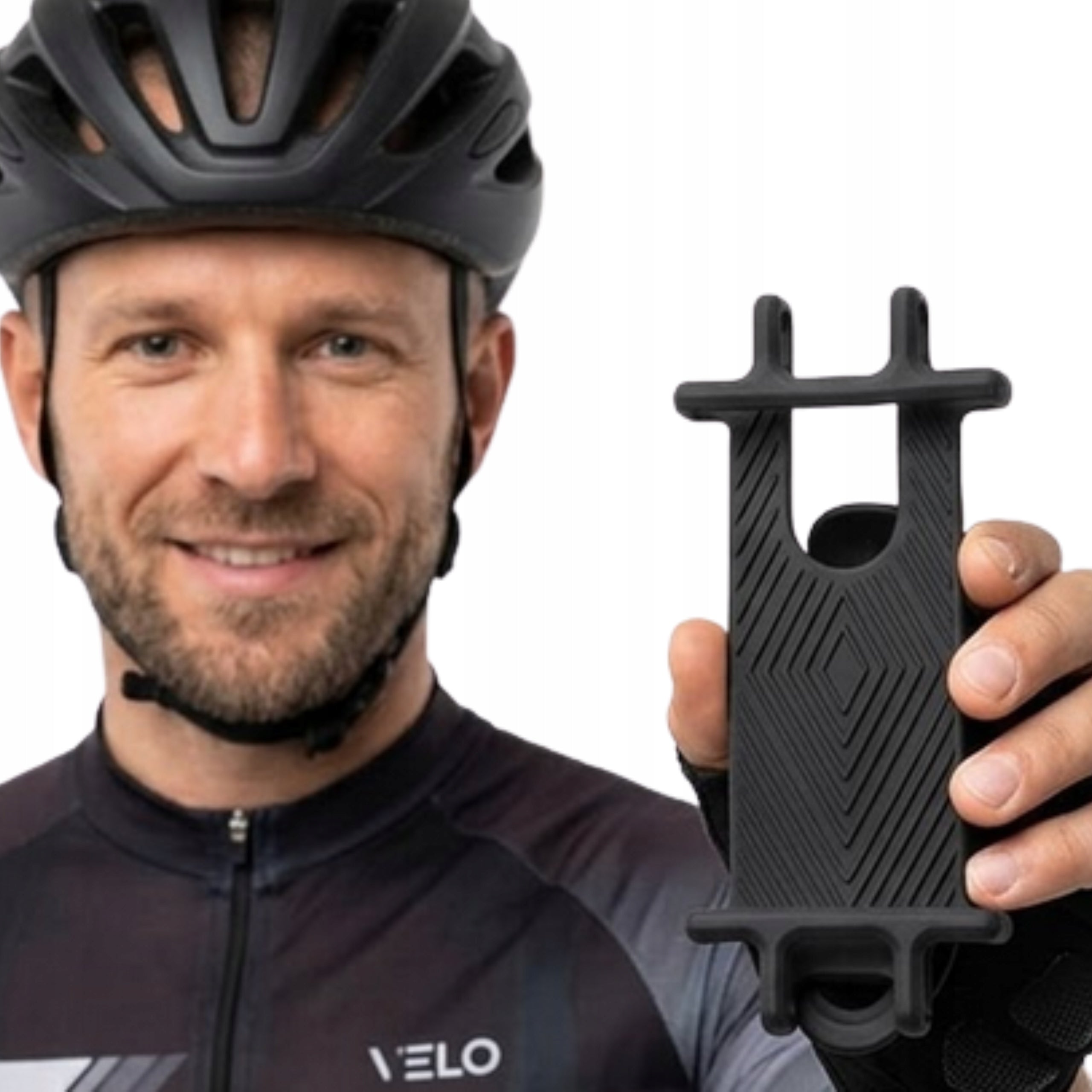Bicycle Smartphone Holder Silicone Black Safe Quick Installation