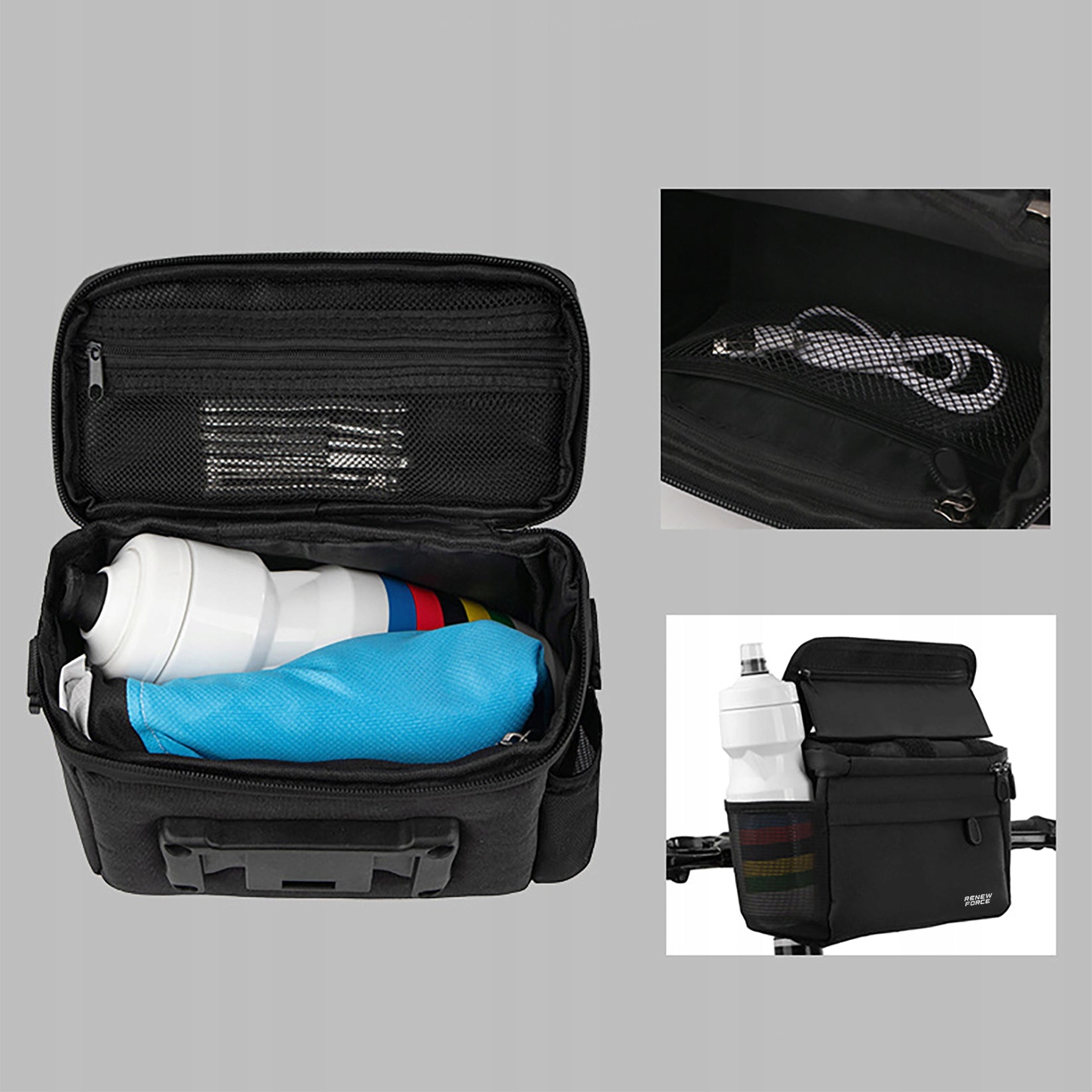 Bicycle Steering Wheel Bag Pouch Phone Holder Maps GPS Navigation Manufacturer code KOSZYK DO ROWERU NA ROWER POJEMNY ETUI UCHWYT