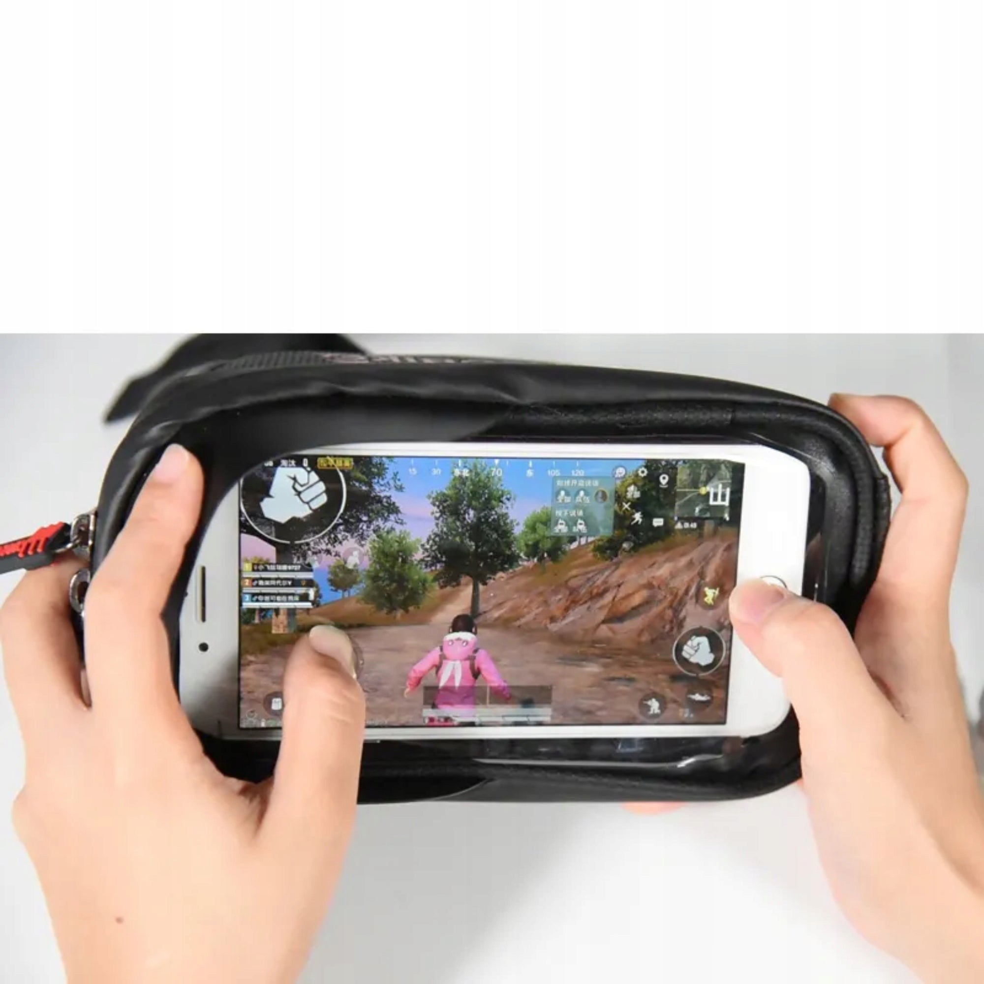 Bicycle Steering Wheel Bag Waterproof Pouch with YaleBike Phone Cover Color black