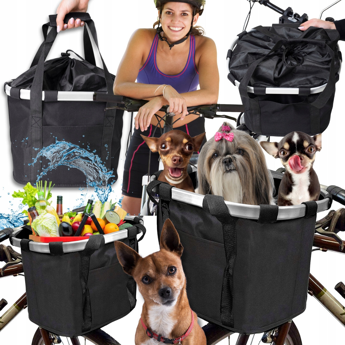 Bicycle TRANSPORTER FOR DOG Animal Cat BASKET FOR BICYCLE + FREEBIE holder