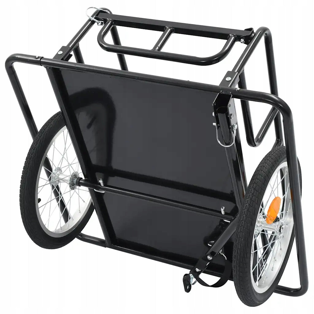 Bicycle Trailer Folding with Quick Release, Black, 135x73x90 cm Number of seats 2