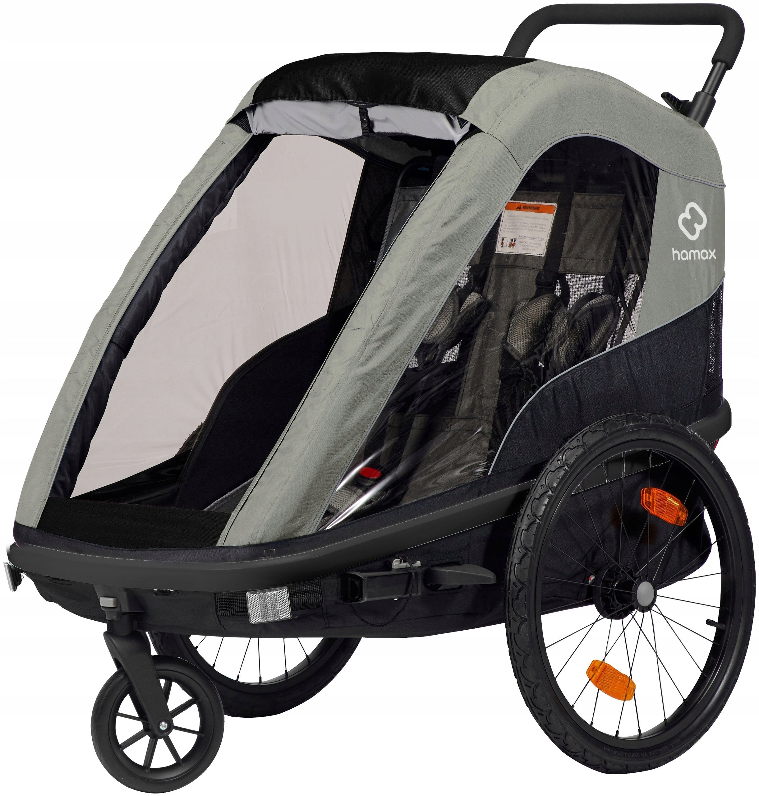 Bicycle Trailer HAMAX Avenida Twin Olive Color green