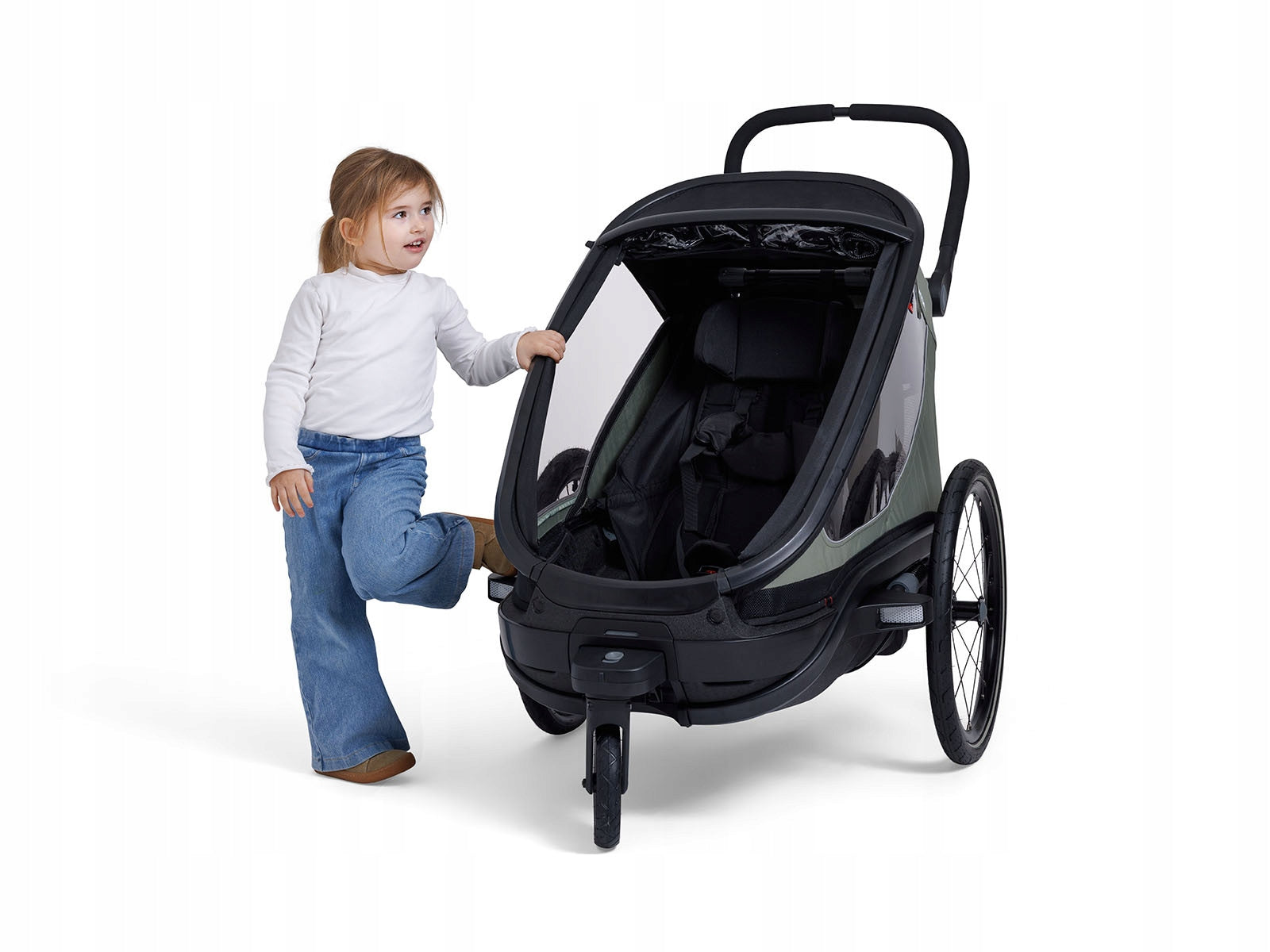 Bicycle Trailer Hamax OUTBACK NEXT Green-Black Maximum load 40 kg