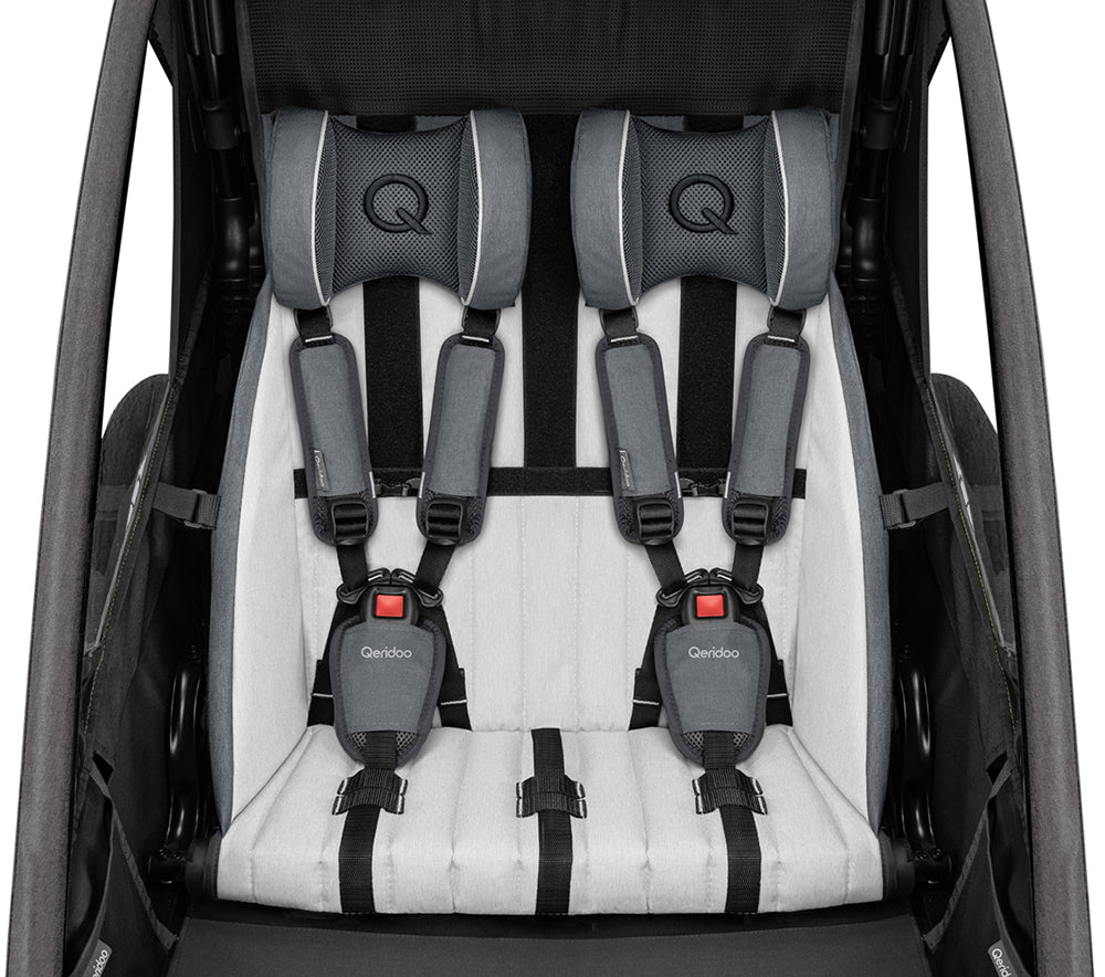 Bicycle Trailer QERIDOO Sportrex 2 Limited Edition Jeans Blue 2 children Manufacturer code Q-SPR2-23-JB